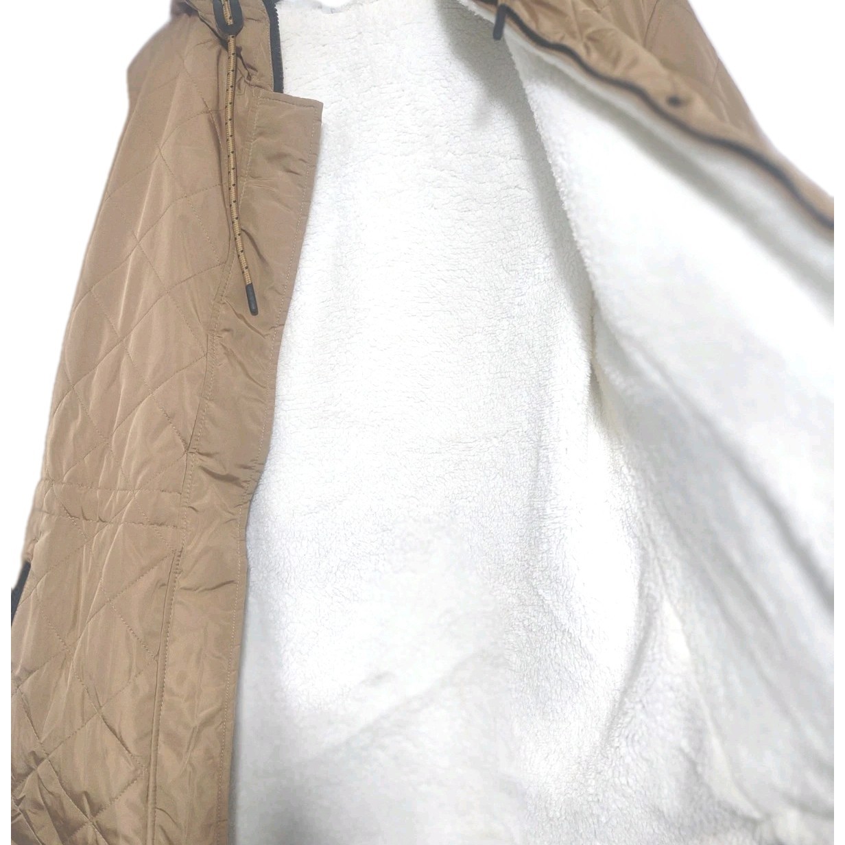Free Country Women’s Large Switch It Up Cloud Lite Reversible Jacket Tan/White