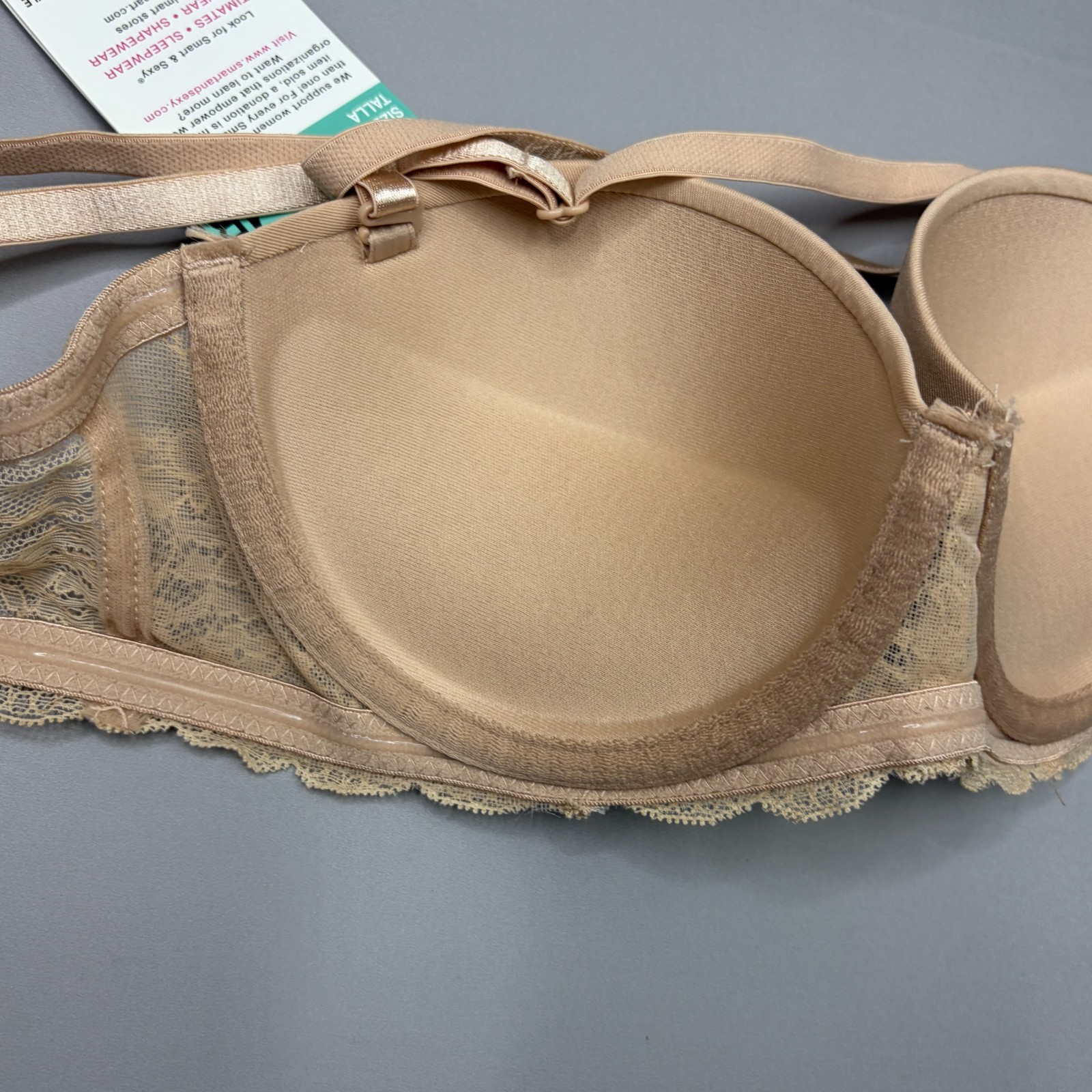 New Smart & Sexy Push Up Bra 34B Multiway Straps Underwire Padded