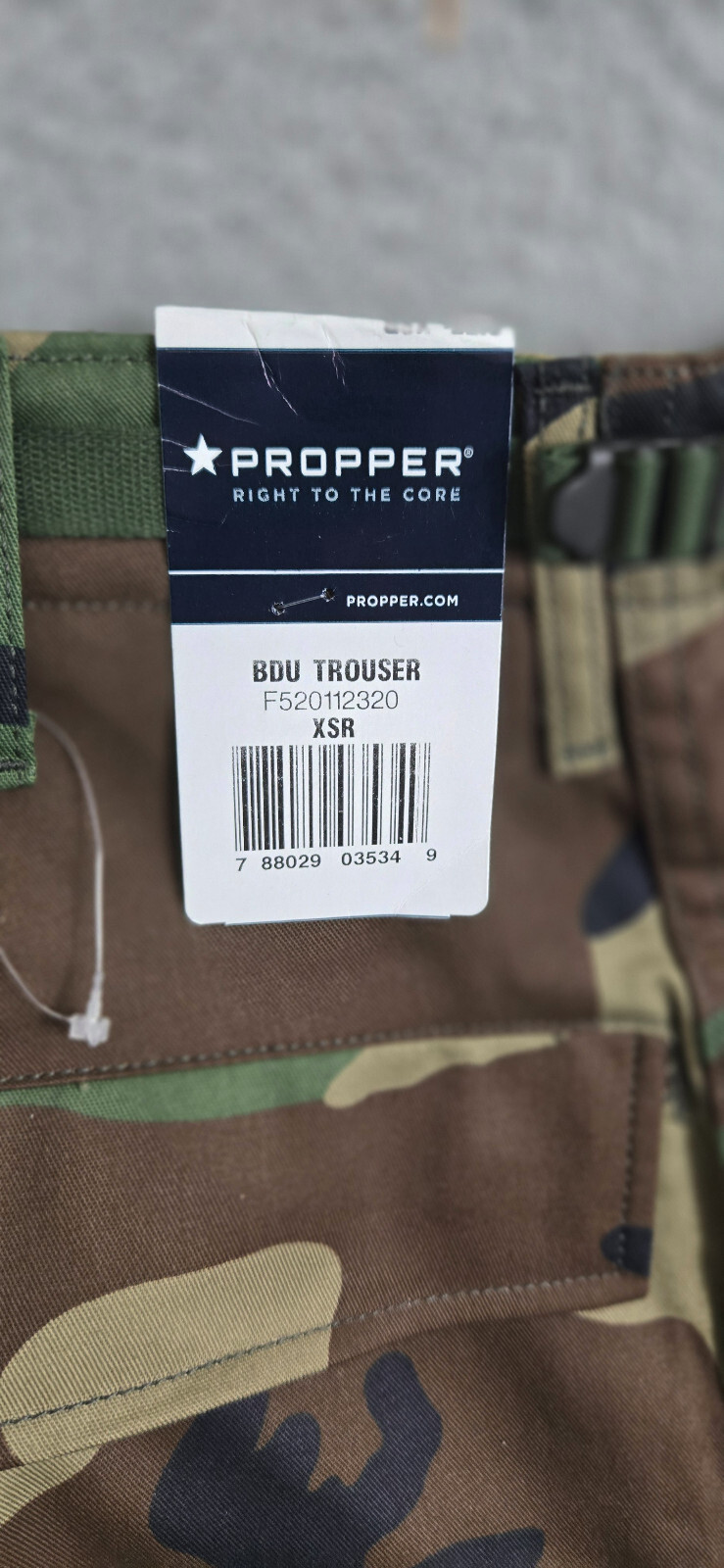 Propper Uniform BDU Trouser Size XS Ripstop UCP Tactical Army Cargo Pants Camo