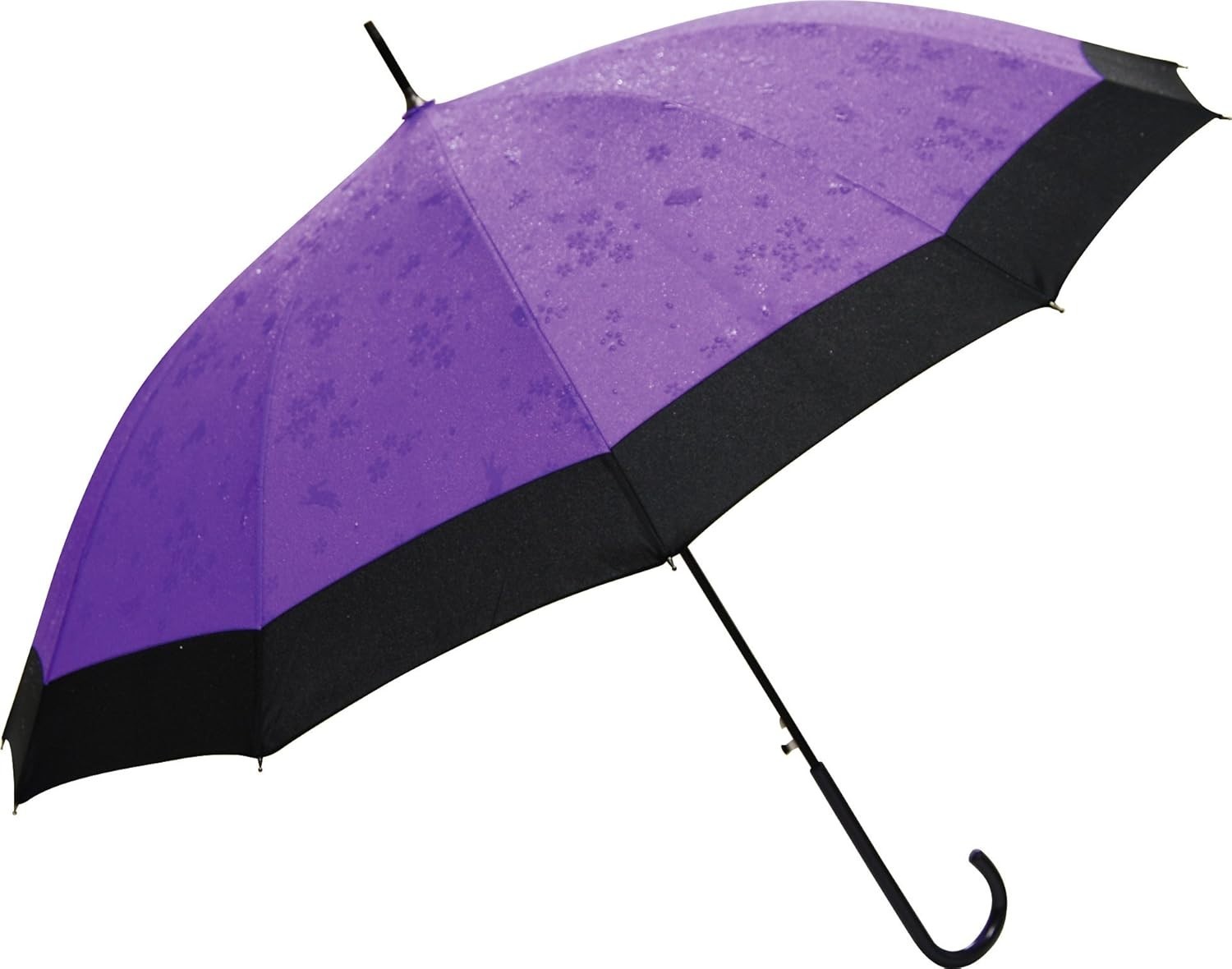 Japanese Style 12Rib Wagasa Jump Umbrella Waterproof Sakura Rabbit Design 21.6in