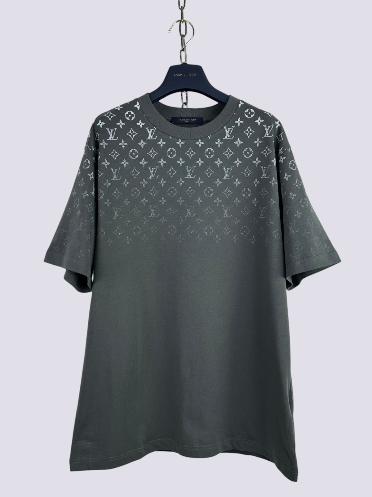 Louis Vuitton LV Monogram Gradient Cotton Crewneck T-Shirt Volcanic Ash Size M