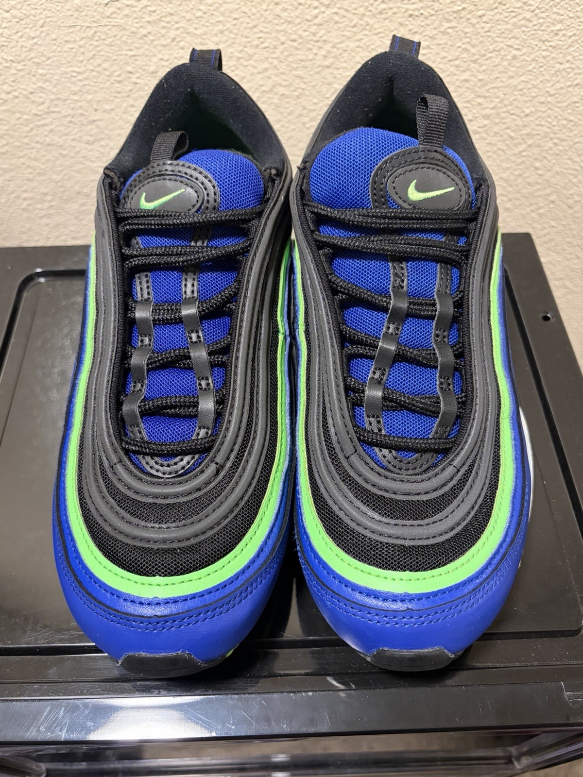 Nike Air Max 97 Royal Blue Neon Men’s Low Top Lace-Up Cushioned CW5419-400
