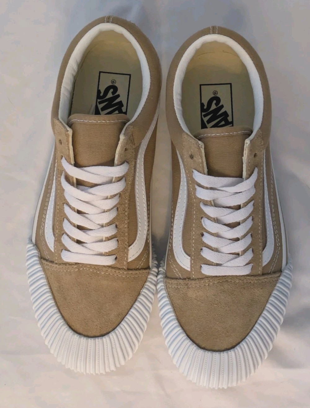 VANS Old Skool Incense Suede & Canvas Beige Sneakers w/ Rugged Rubber Toe…