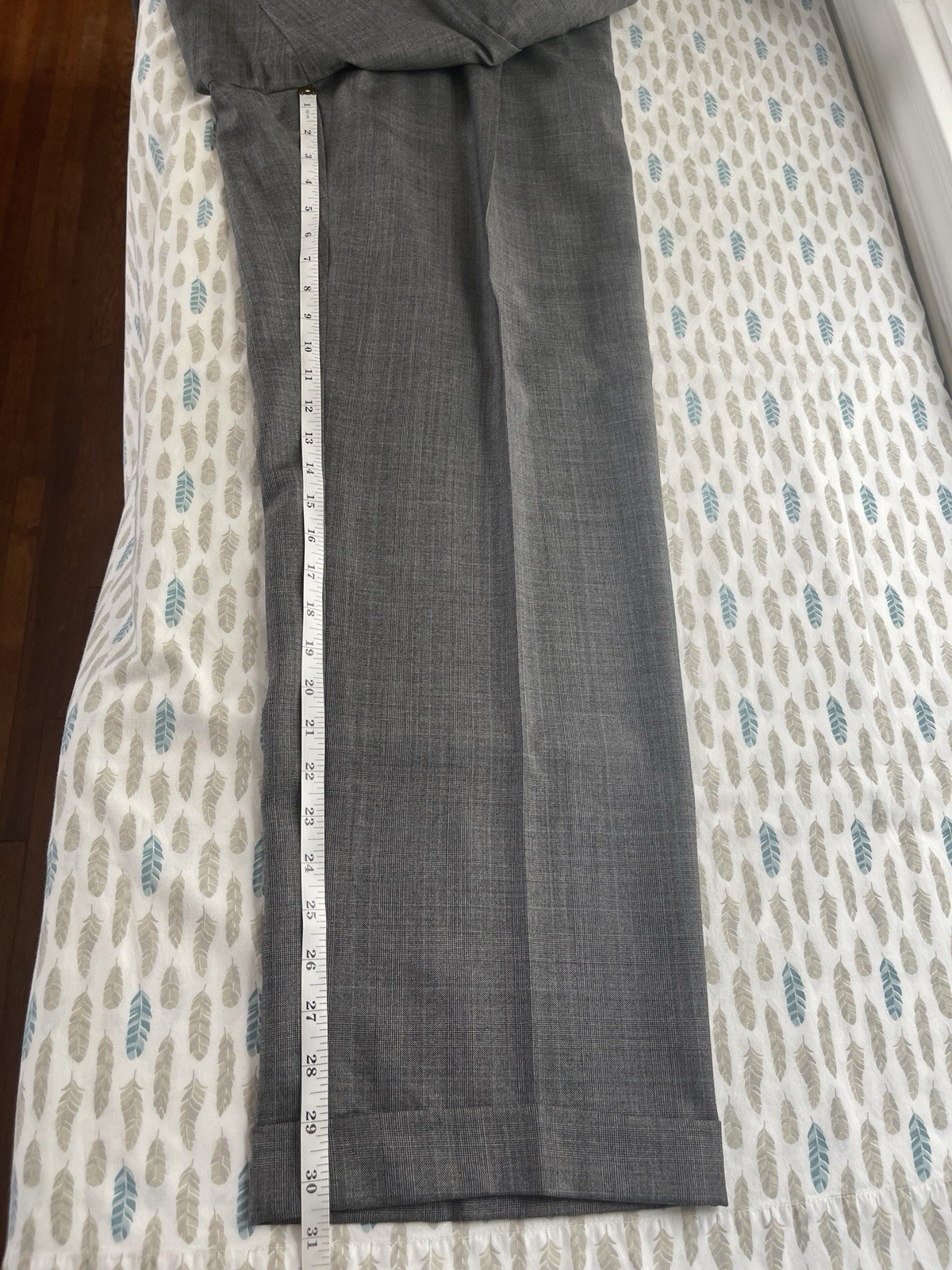 Brooks Brothers Gray Glen Plaid Made in Italy 2 Piece Suit 43R Fits like 44R