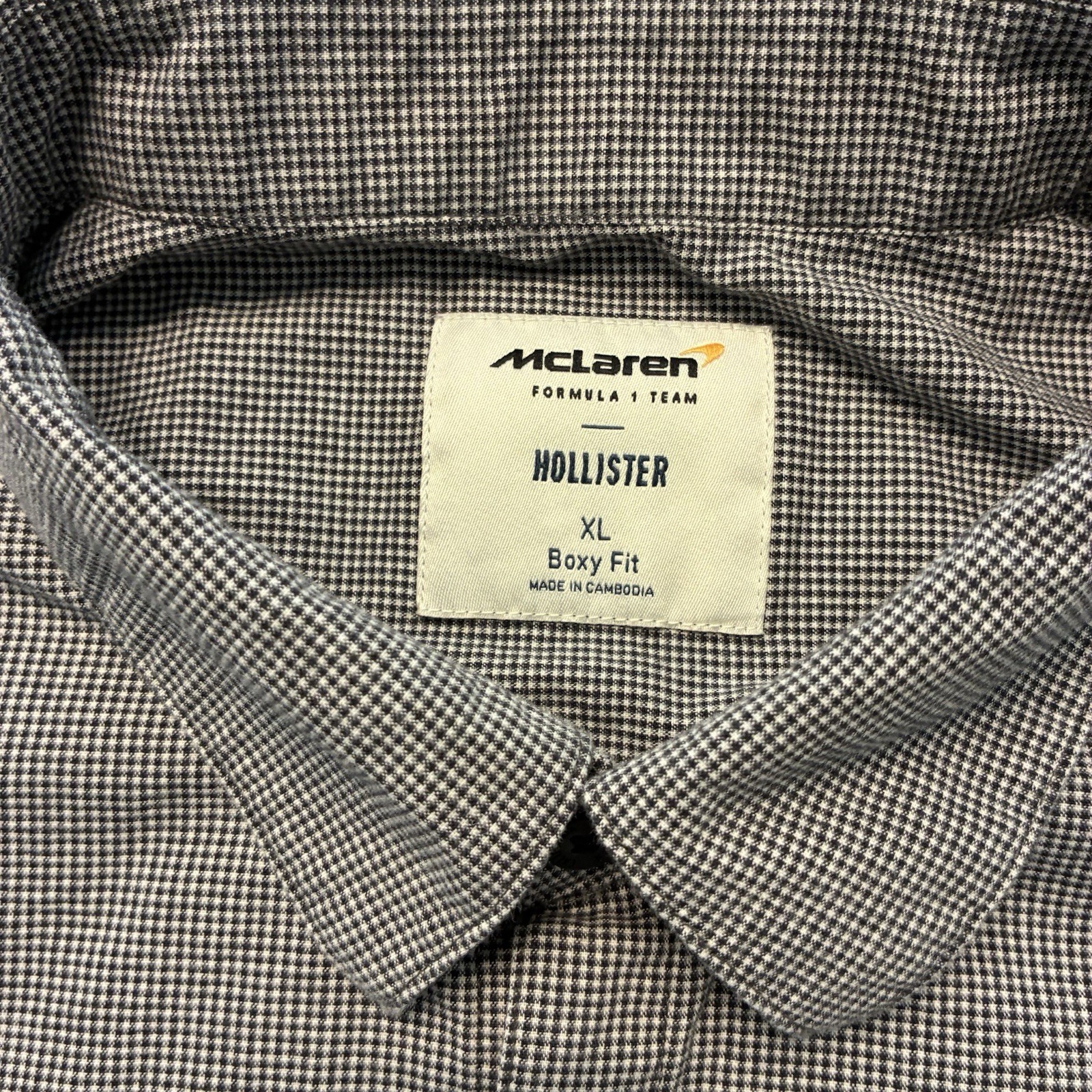 McLaren x Hollister Lando Norris Formula 1 Team Button Shirt Mens XL Boxy Fit