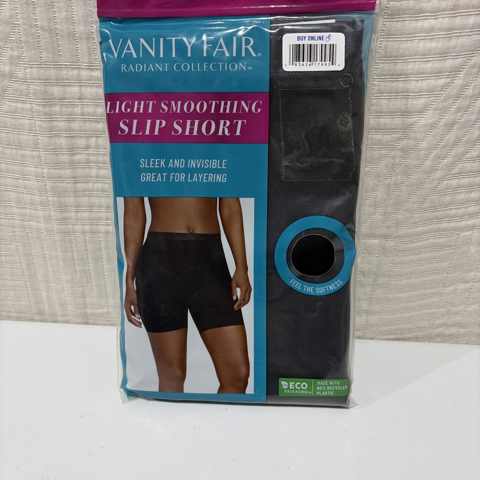 Vanity Fair radiant collection light smoothing slip short 3XL/10 black