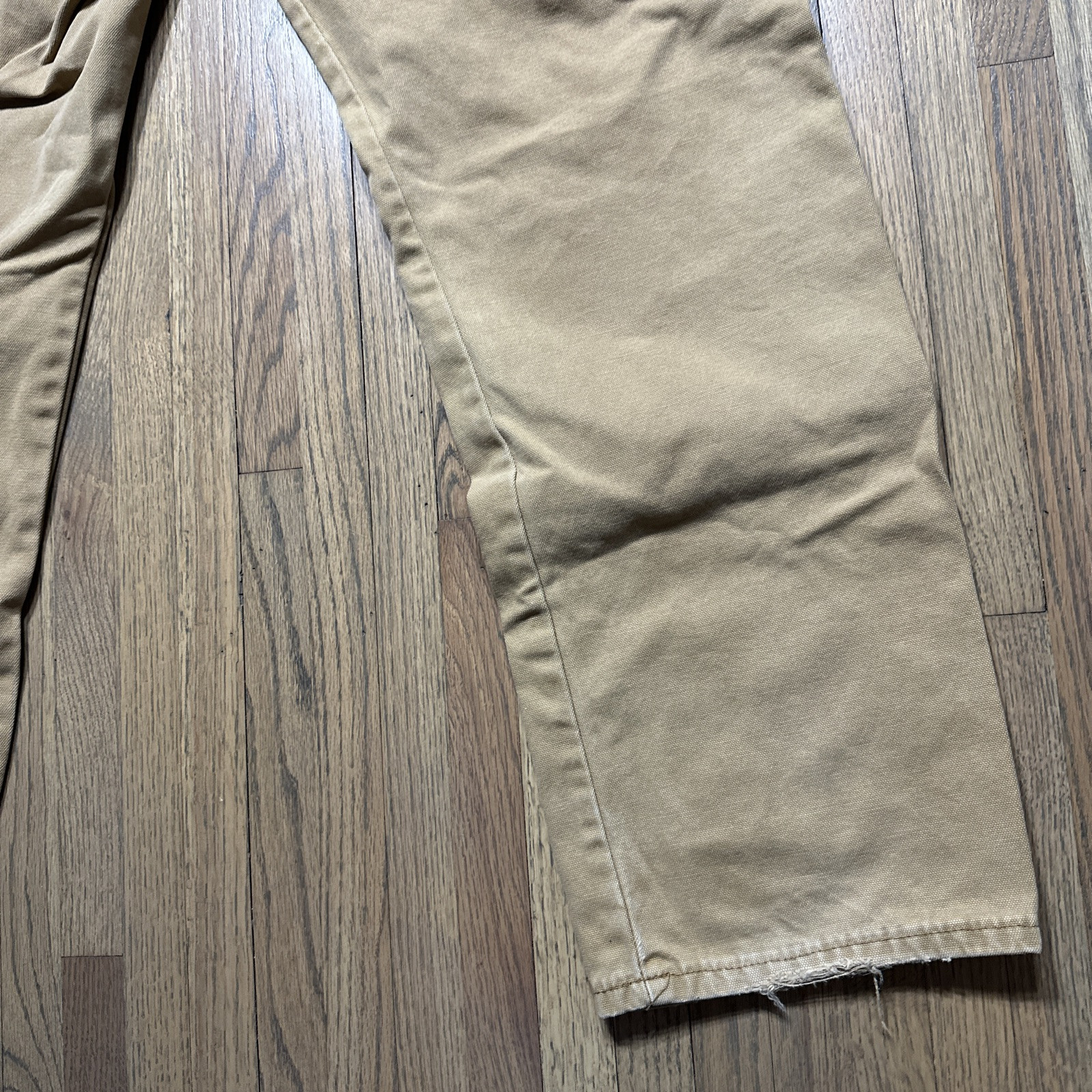 Distressed Worn DICKIES CARPENTER PANTS Classic Brown Tan 32×32 1990s Y2K