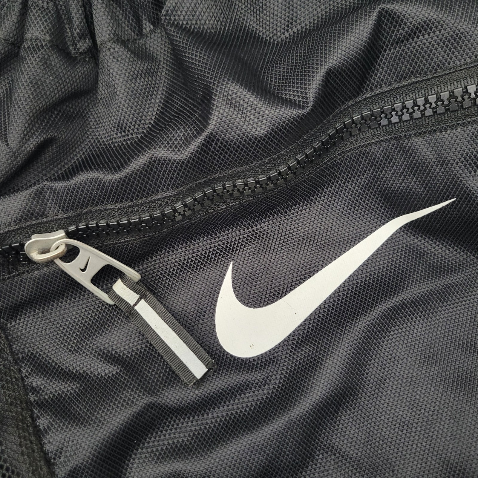 Y2K Nike Brasilia Drawstring Backpack Gym Bag Black Pockets Swoosh