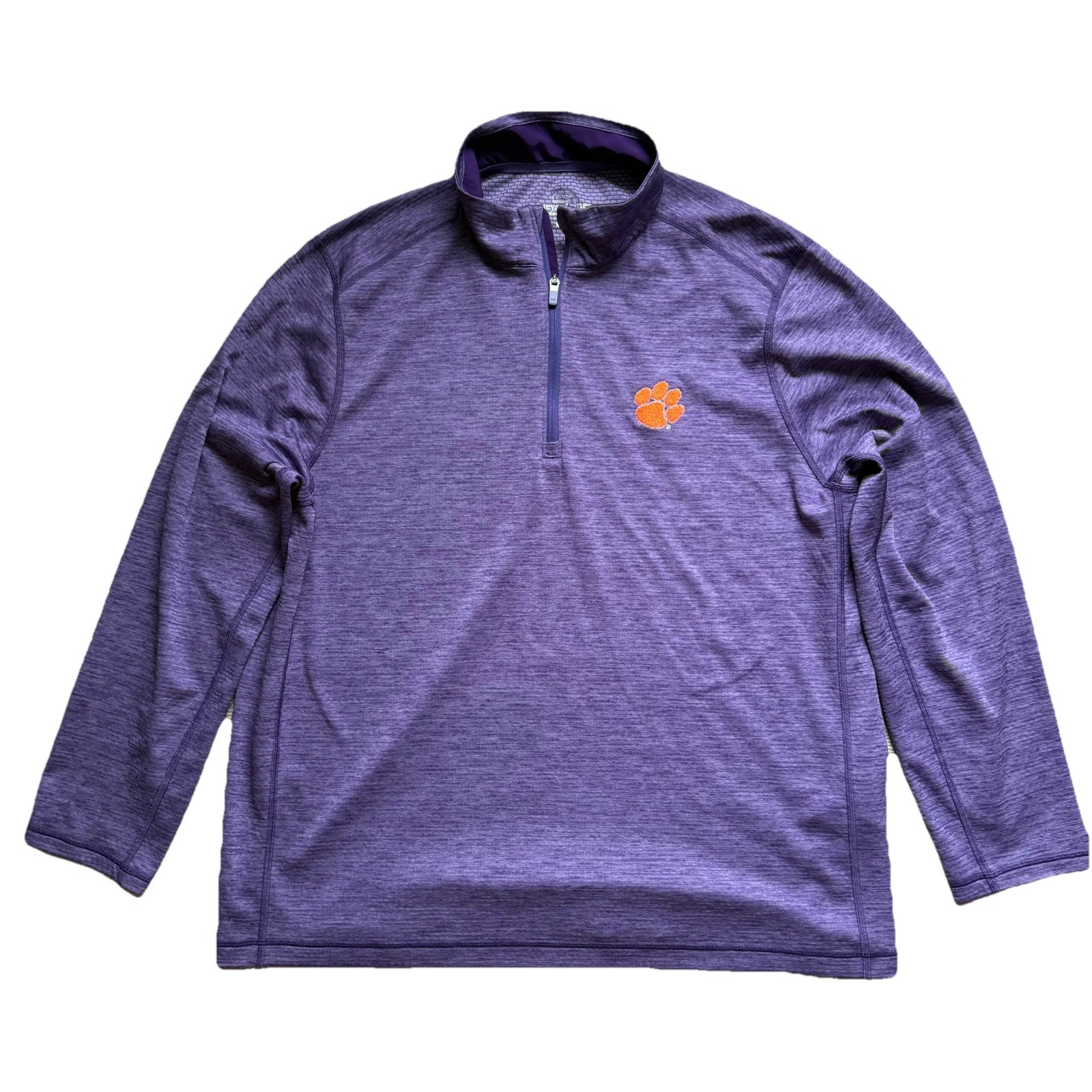Vineyard Vines Clemson Tigers Performance Quarter Pullover Zip Mens XXL Purple