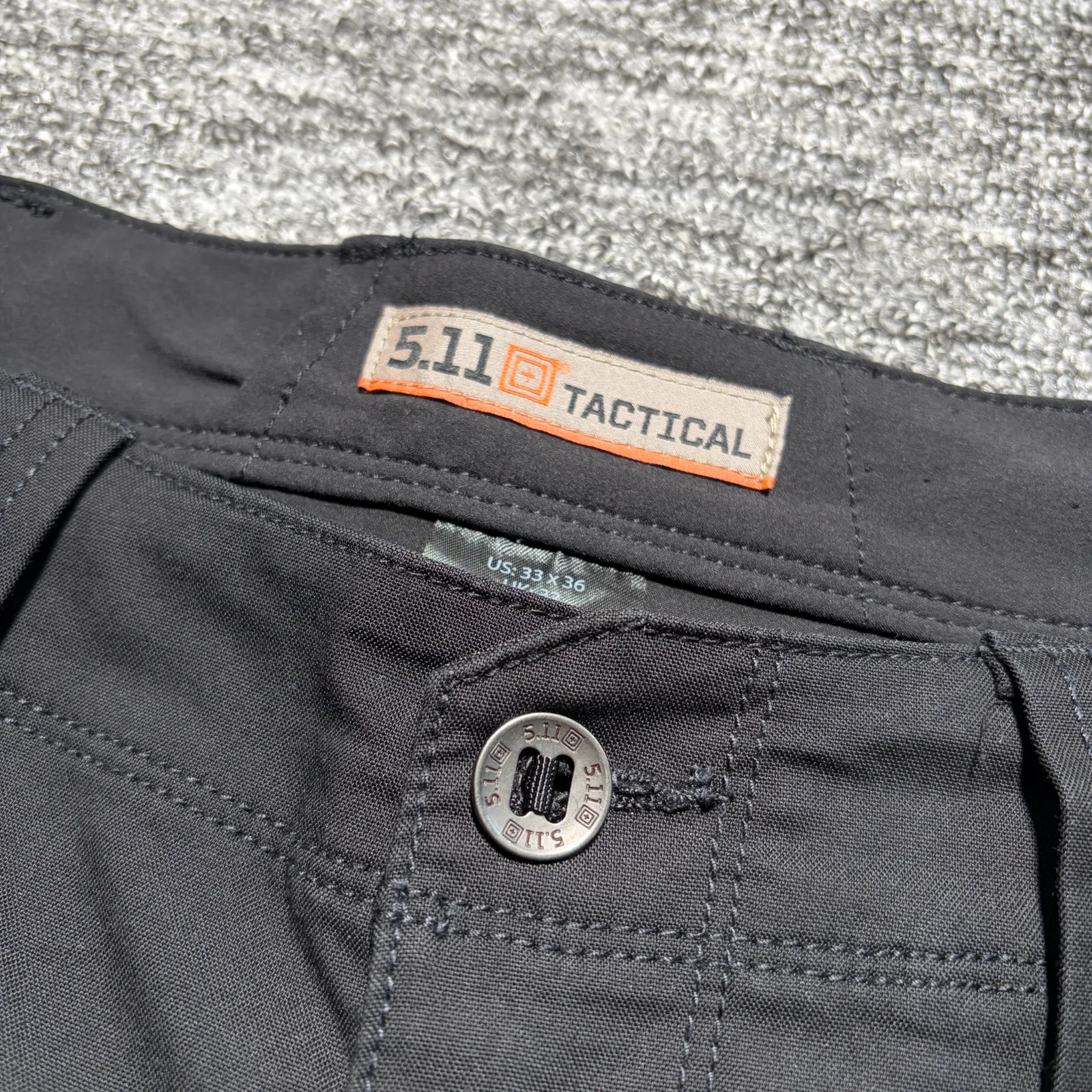5.11 Tactical Apex Cargo Trousers Mens W33 L36 Black Stretch Workwear Utility