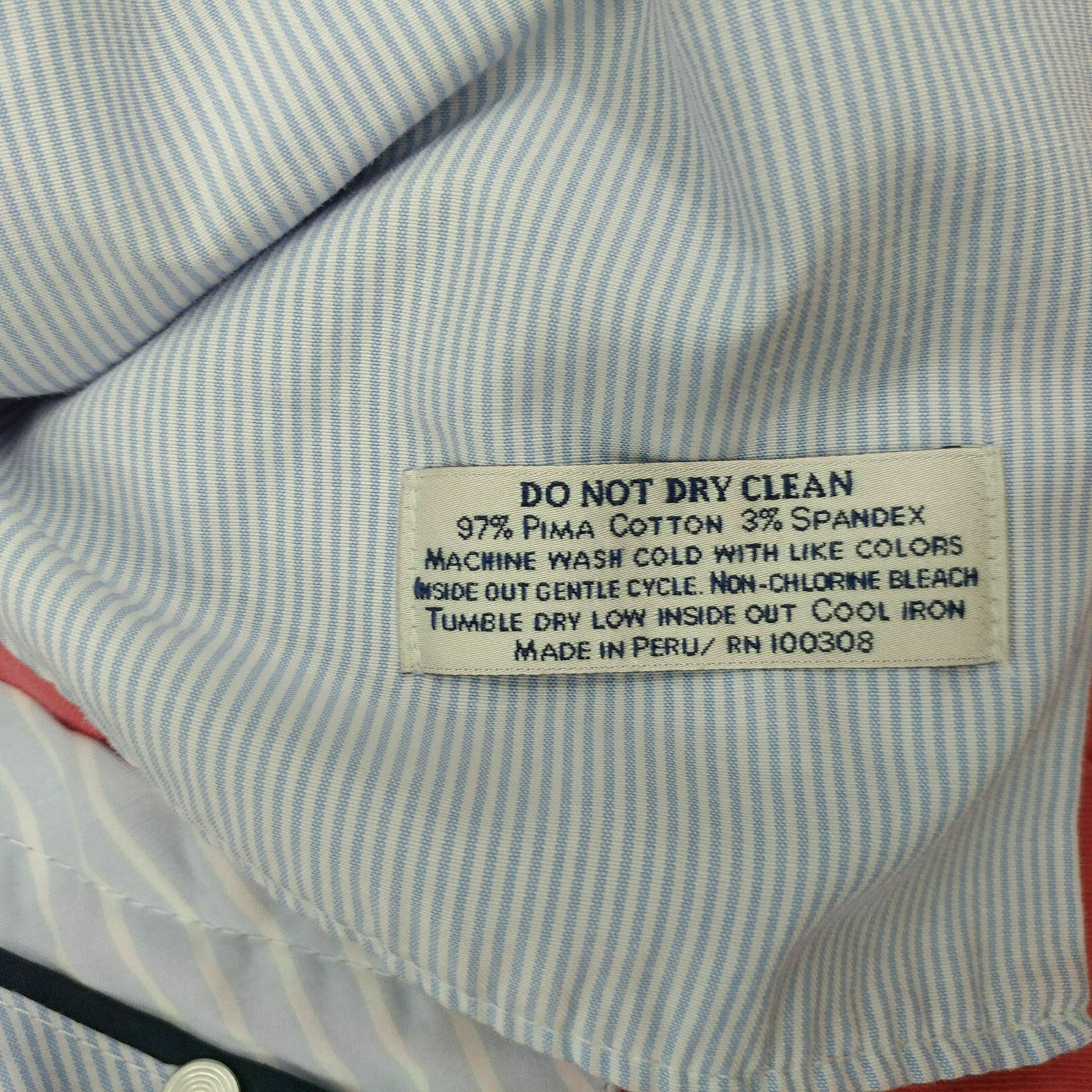 Peter Millar Men Soft Touch Twill Five Pocket Pants Size 34×34 Pima Cotton