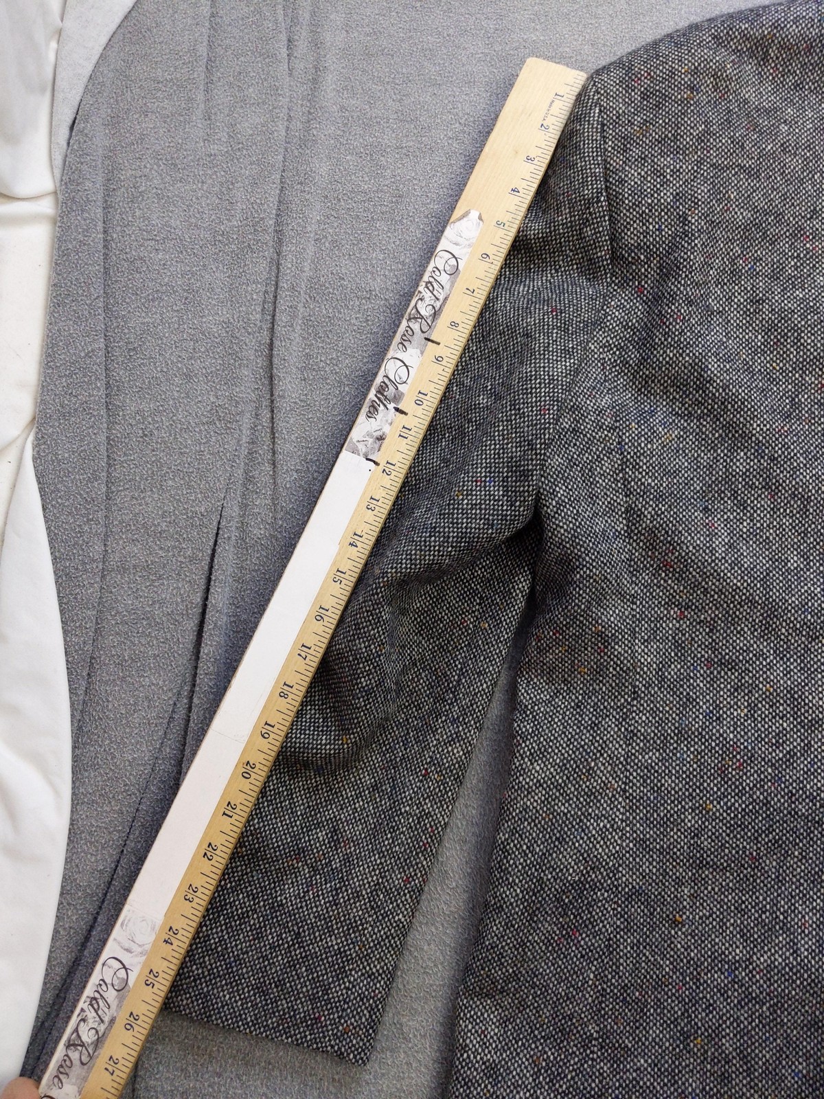 Deansgate Blazer Mens 42 Long Gray Wool Tweed Sport Coat Jacket Tweed Mottled
