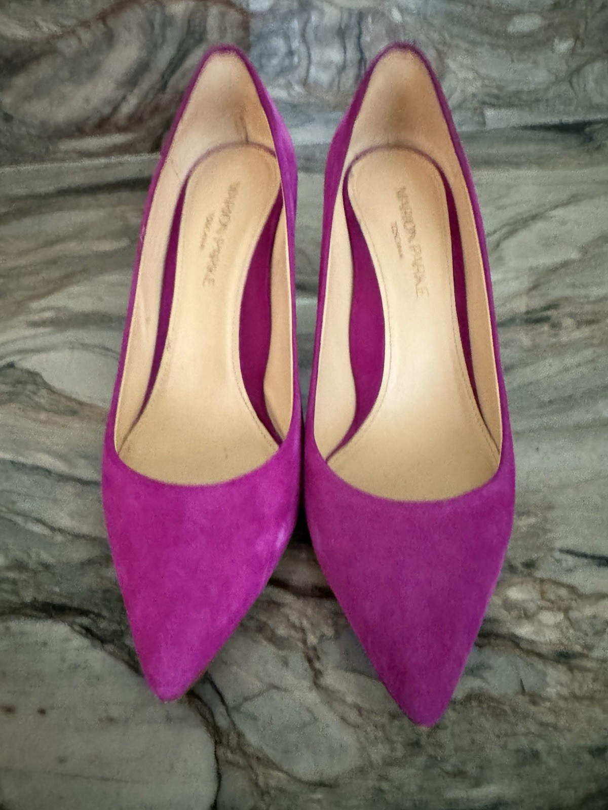 Marion Parke Pink Suede Pointed Toe Stiletto Pump Heels Women’s US 6