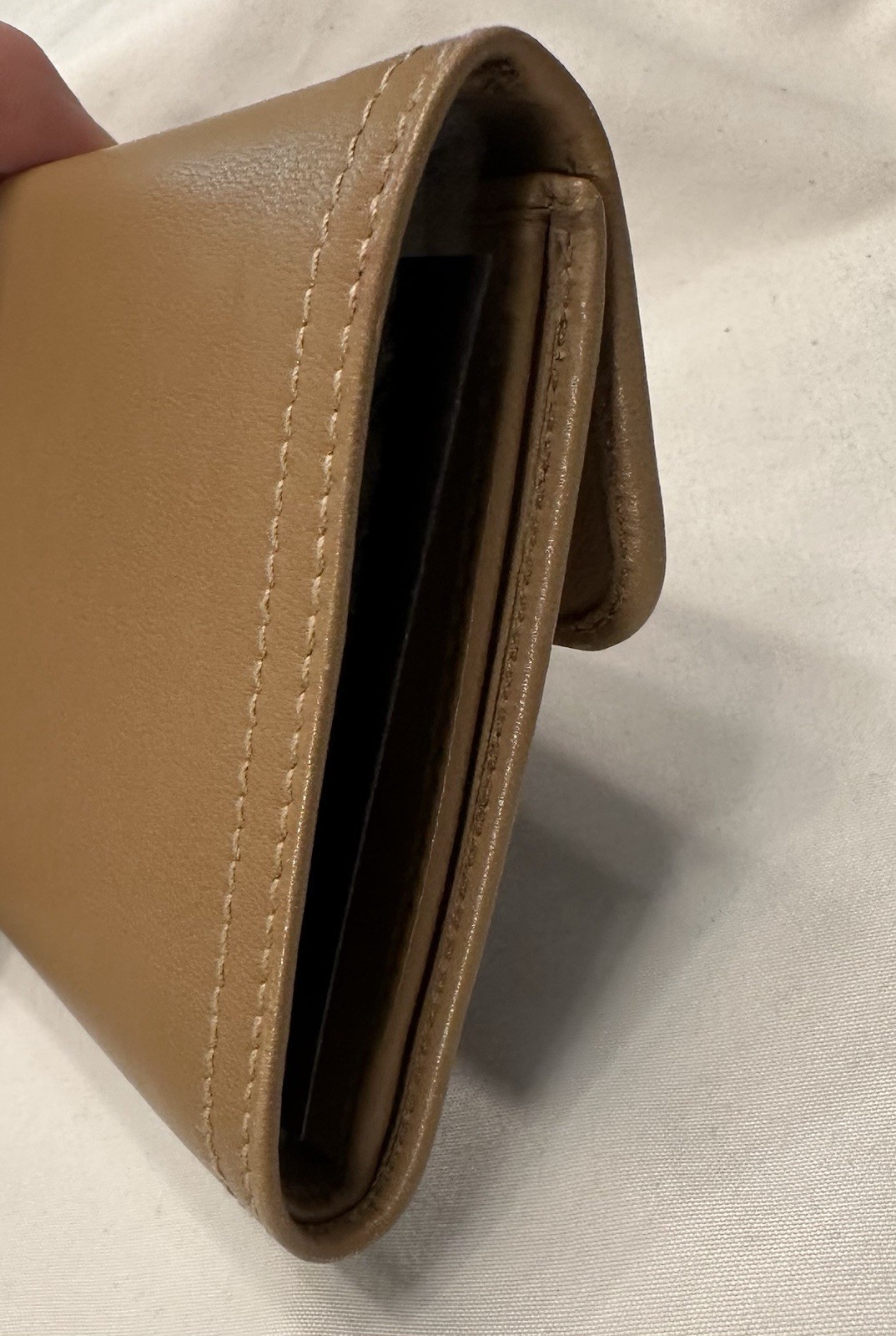 PRADA Beige Nappa Twist Lambskin Wallet with Box and Card Vintage Y2K 2003