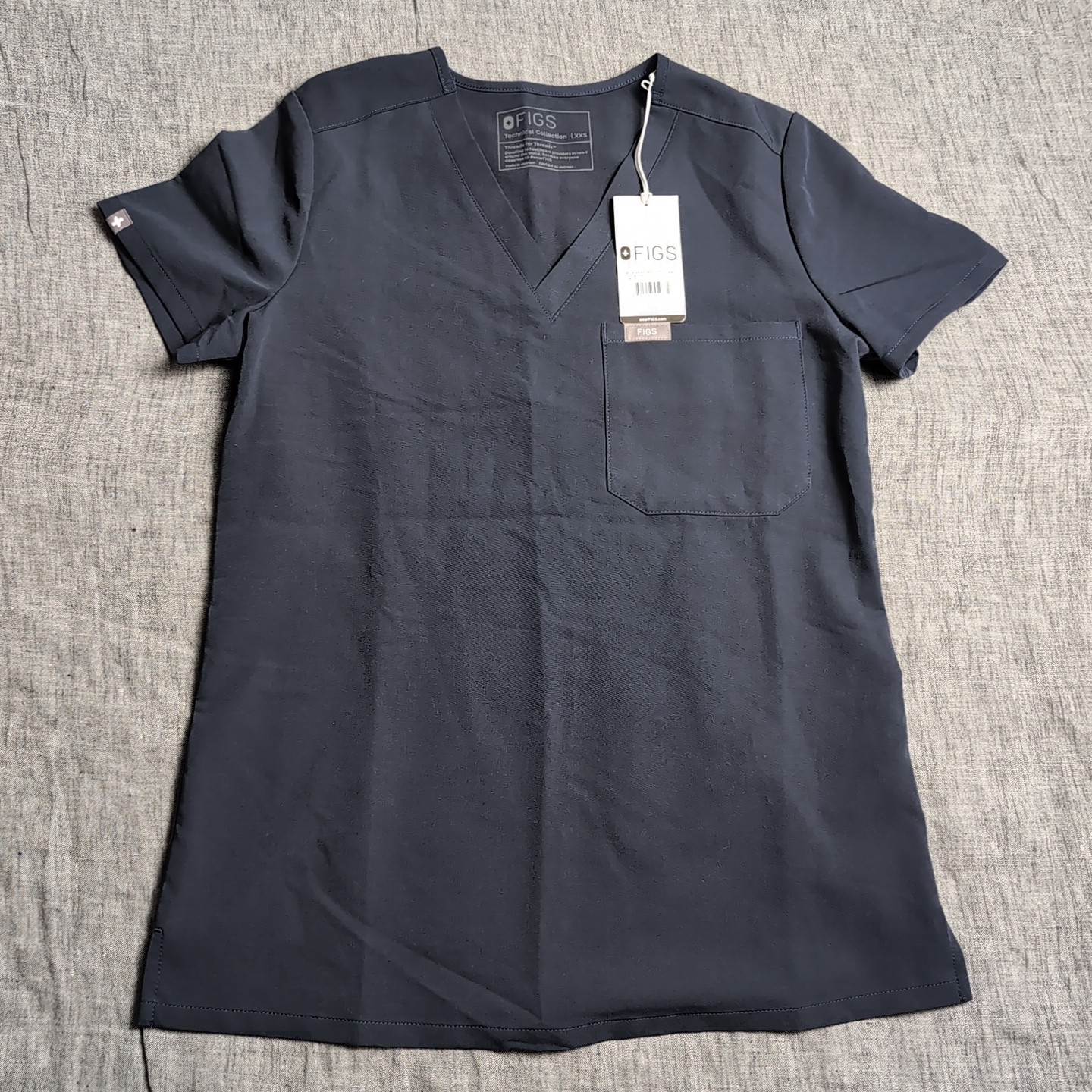 NWT Figs Scrub Top Women’s Catarina Top 2XS XXS Night Sky Blue Grey Shirt