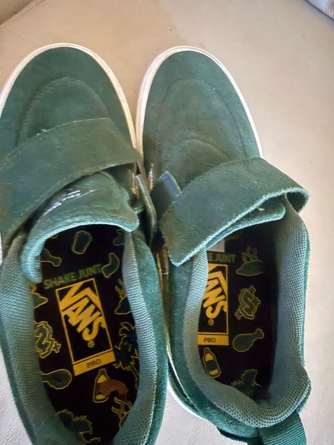 Vans Kyle Walker Pro 2 Shake Junt Forest Green Gold Skate Shoes
