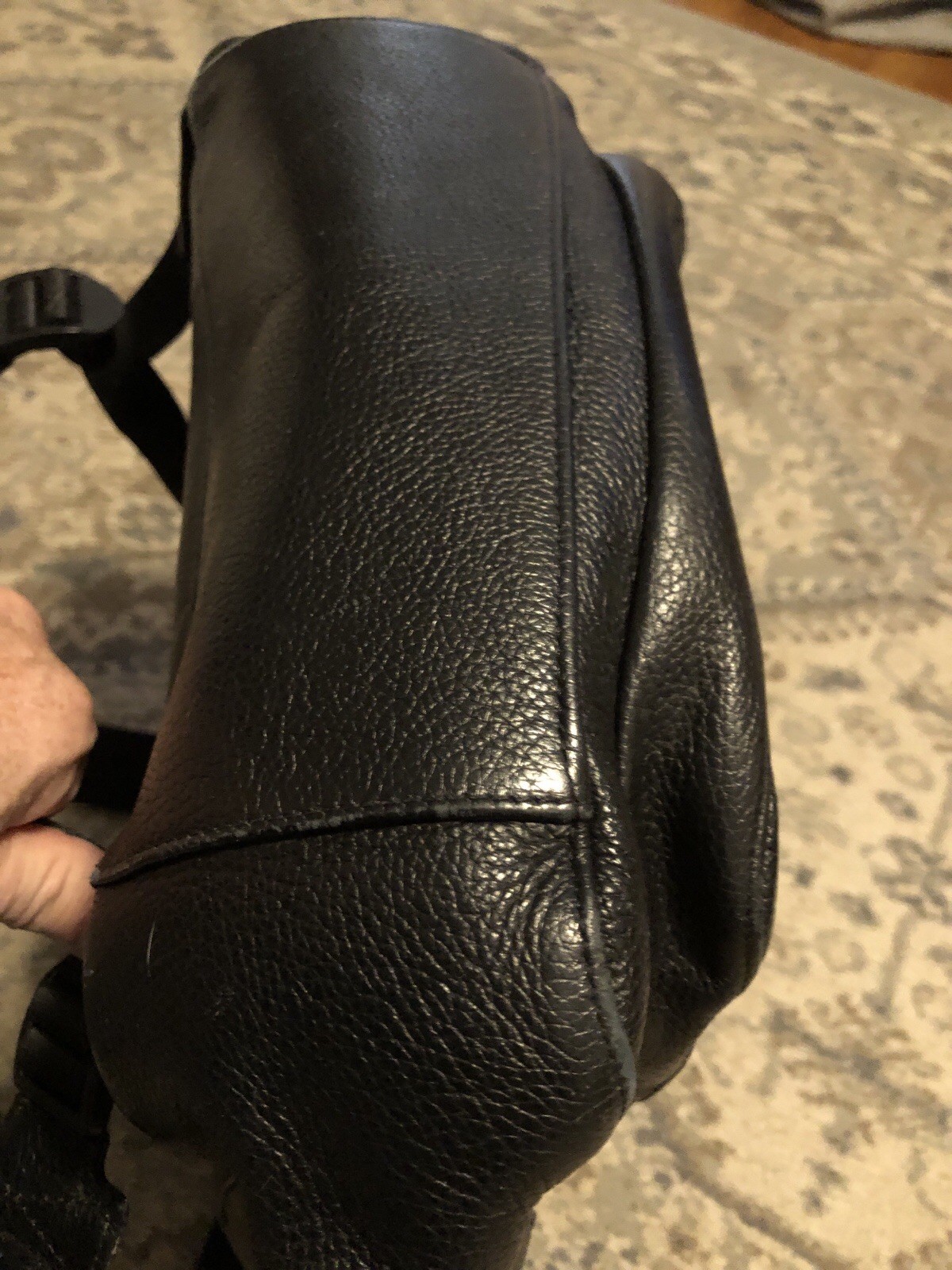 Montblanc Leather Rucksack Backpack app 30x40x17 cm Black Used meisterstruck