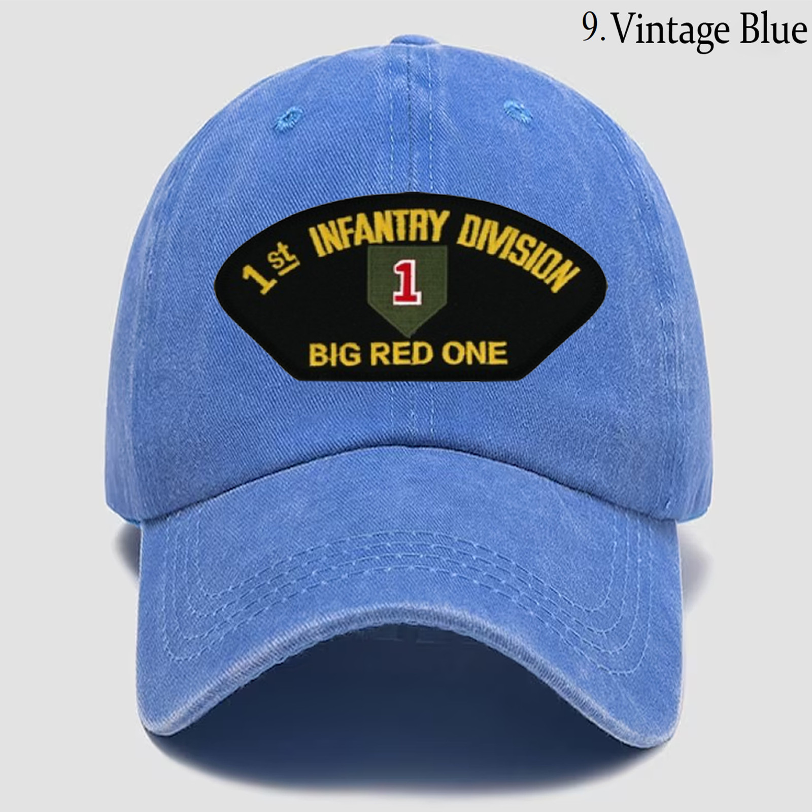 Embroidered Hat 1st Infantry Division – Big Red One, Veteran Cap, Trucker Hat