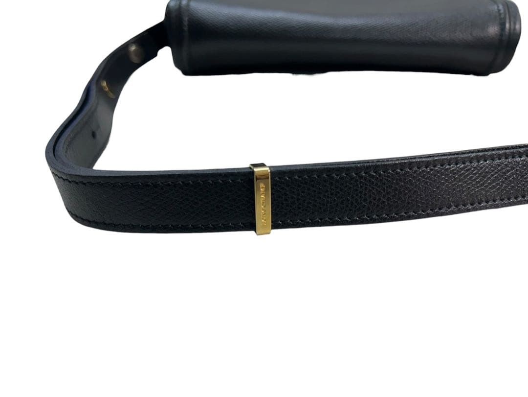 Longchamp shoulder bag, leather, black.