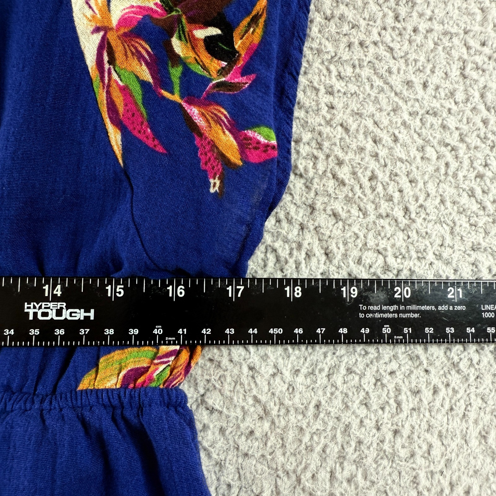 A New Day Blue Floral Size L Boho Lined Cottagecore A-line Knee Length Dress