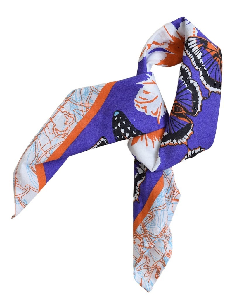 Butterfly Bandana: Soft 100% Cotton Handkerchief Hand Screen Printed Pollinator