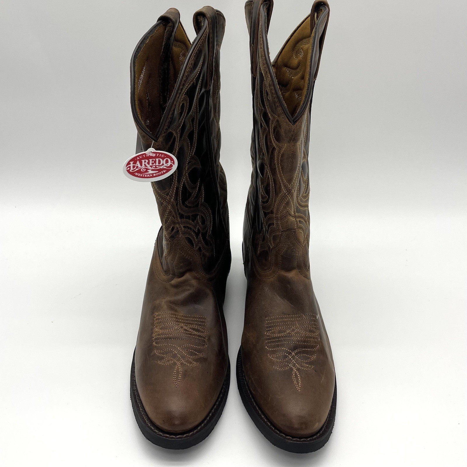 Laredo Western Boots Women’s Size 12 M Brown Distressed Leather Cowboy 51112 NEW
