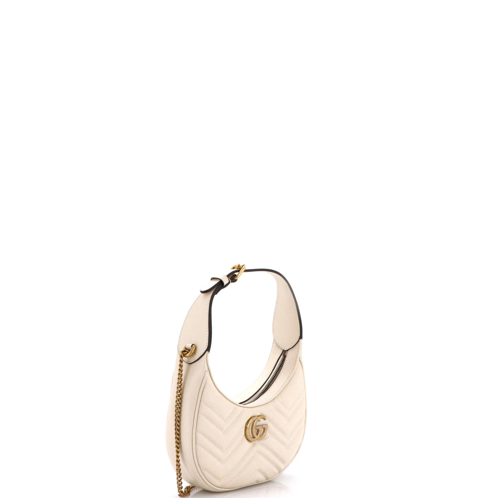 Gucci GG Marmont Half Moon Hobo Matelasse Leather Mini