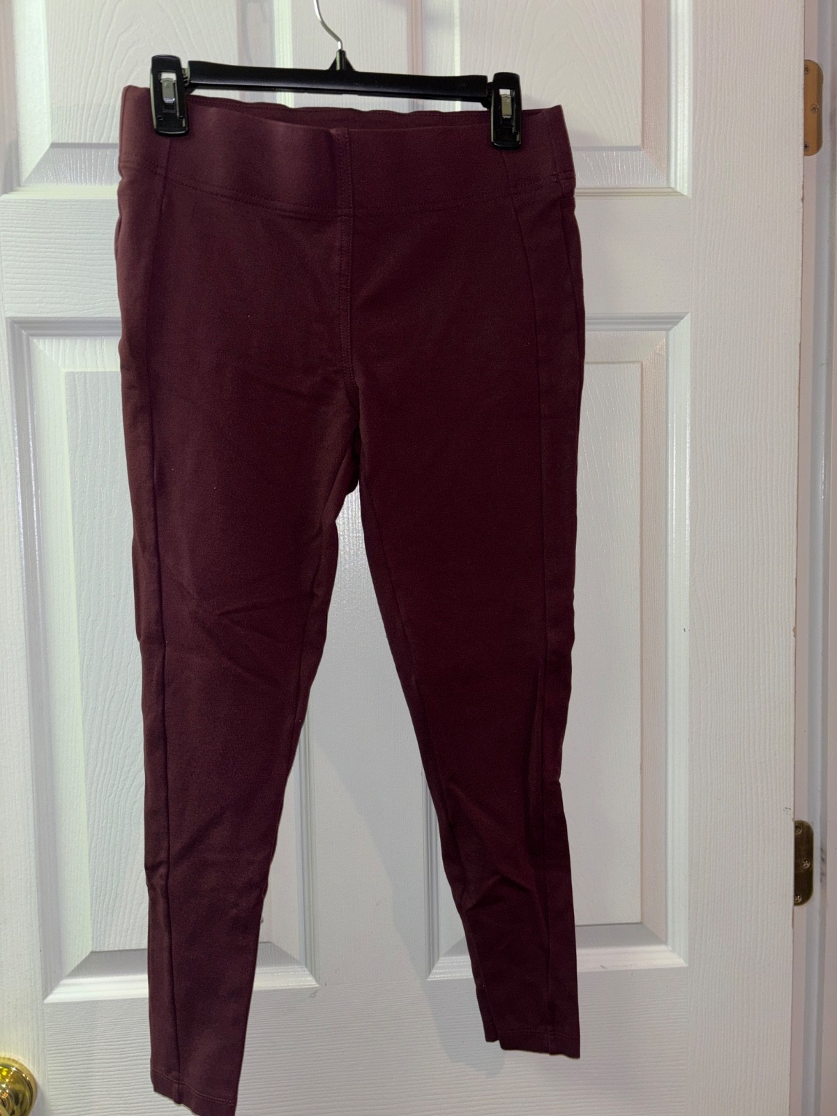 LOFT Womens Medium Burgundy Maroon Ponte Knit Skinny Leggings Stretch Pants