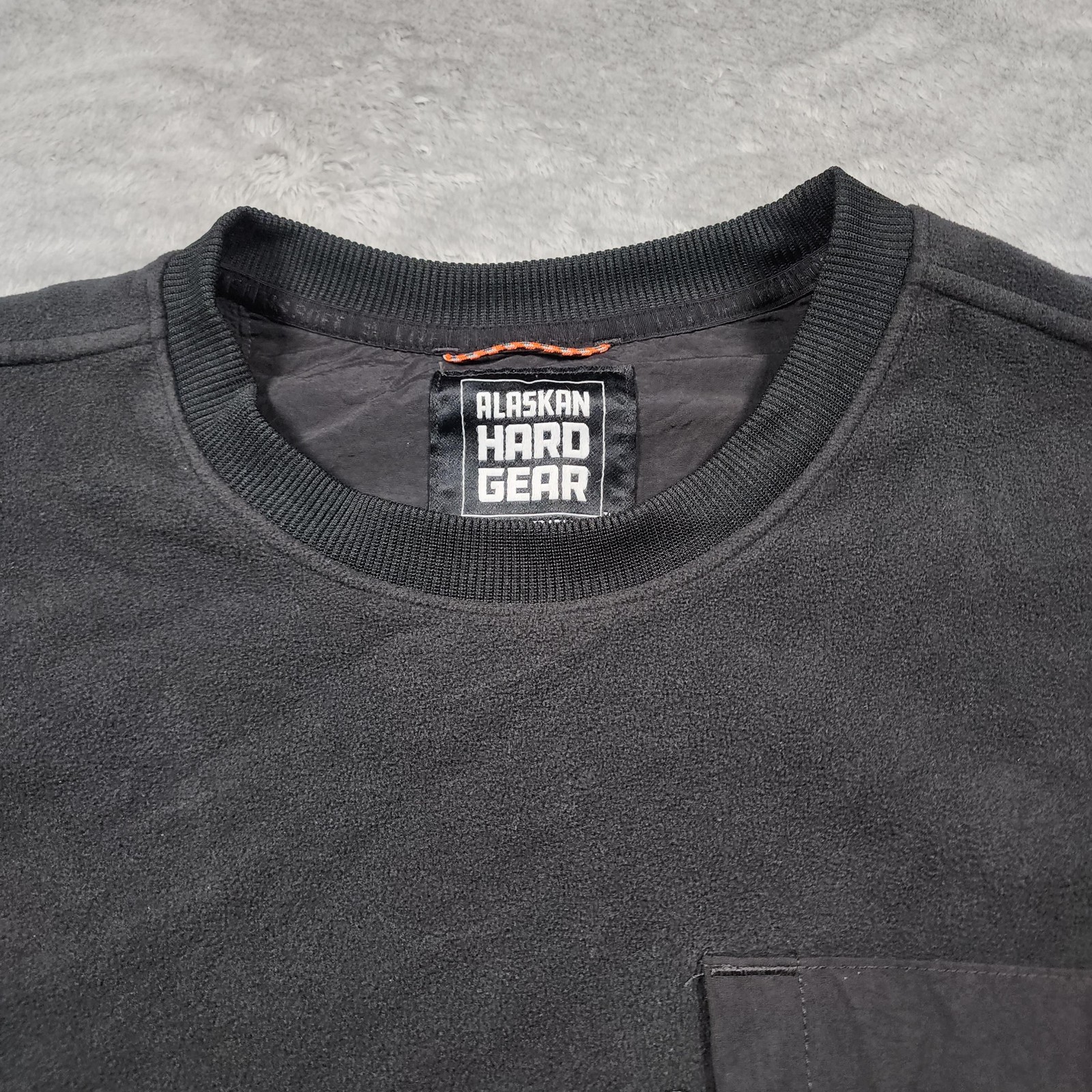 Alaskan Hard Gear Sweatshirt Mens Large Black Fleece Pullover Crewneck Outdoor