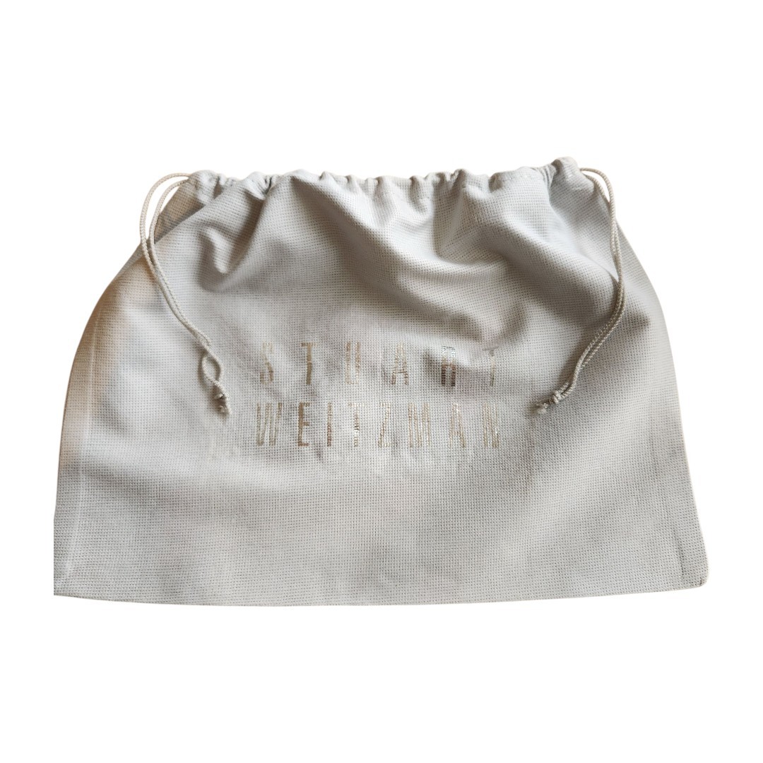 Stuart Weitzman Bag Dust Cover Gray Drawstring Storage 13.5 in x 10 in
