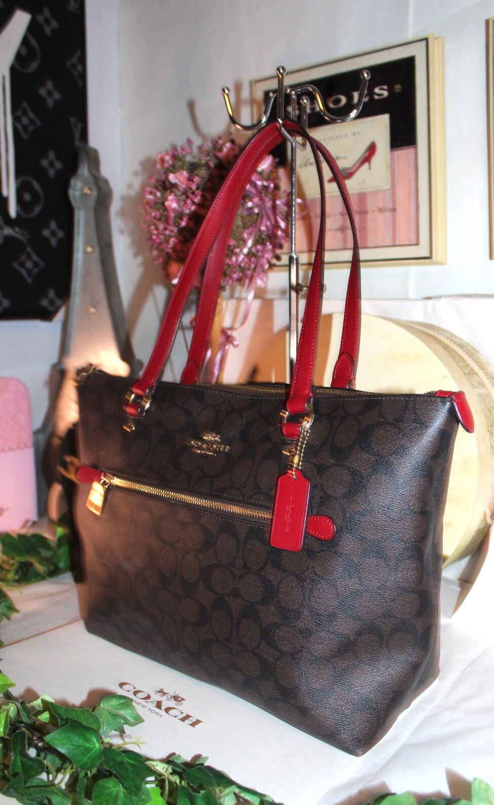 COUTURE COACH LARGE CC MONOGRAM TOTE BAG!