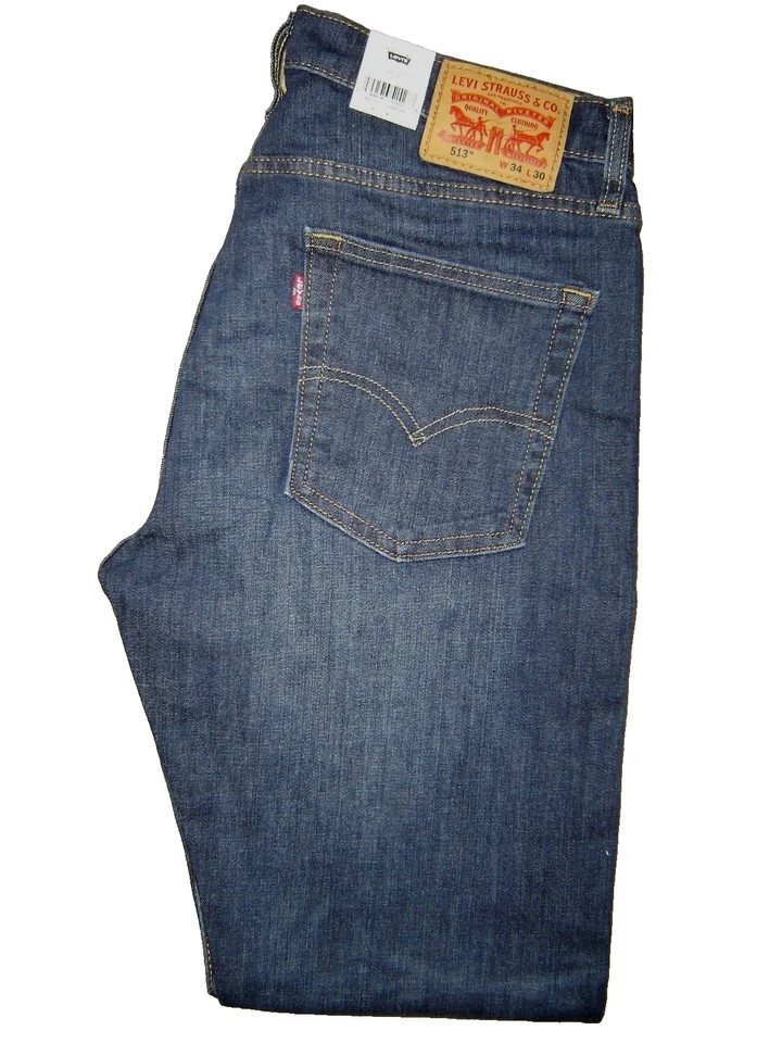 NWT Levi’s 513 FLEX jeans 34 x 30 Slim Straight Fit Retail $80 Style #08513-0934