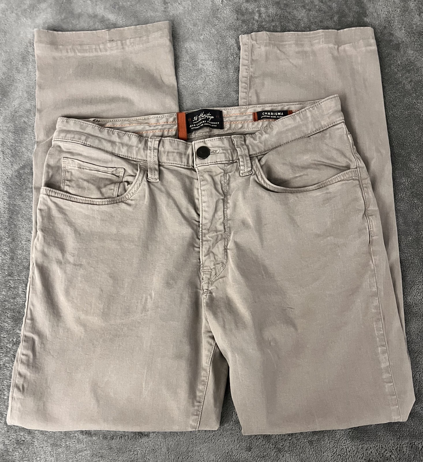 34 Heritage Charisma Men’s Pants Pearl gray 33×30 Classic Straight