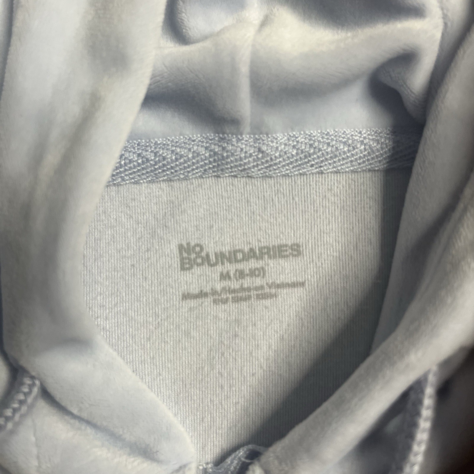 No Boundaries Light Blue Full Zip Hoodie Jacket Women’s Medium (8-10) Soft