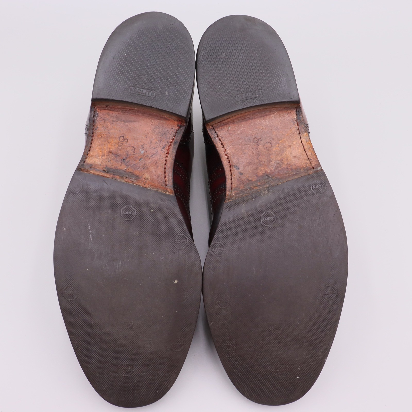 Bostonian Windsor Shell Cordovan Leather Wingtip Dress Shoes Size 10 US Burgundy