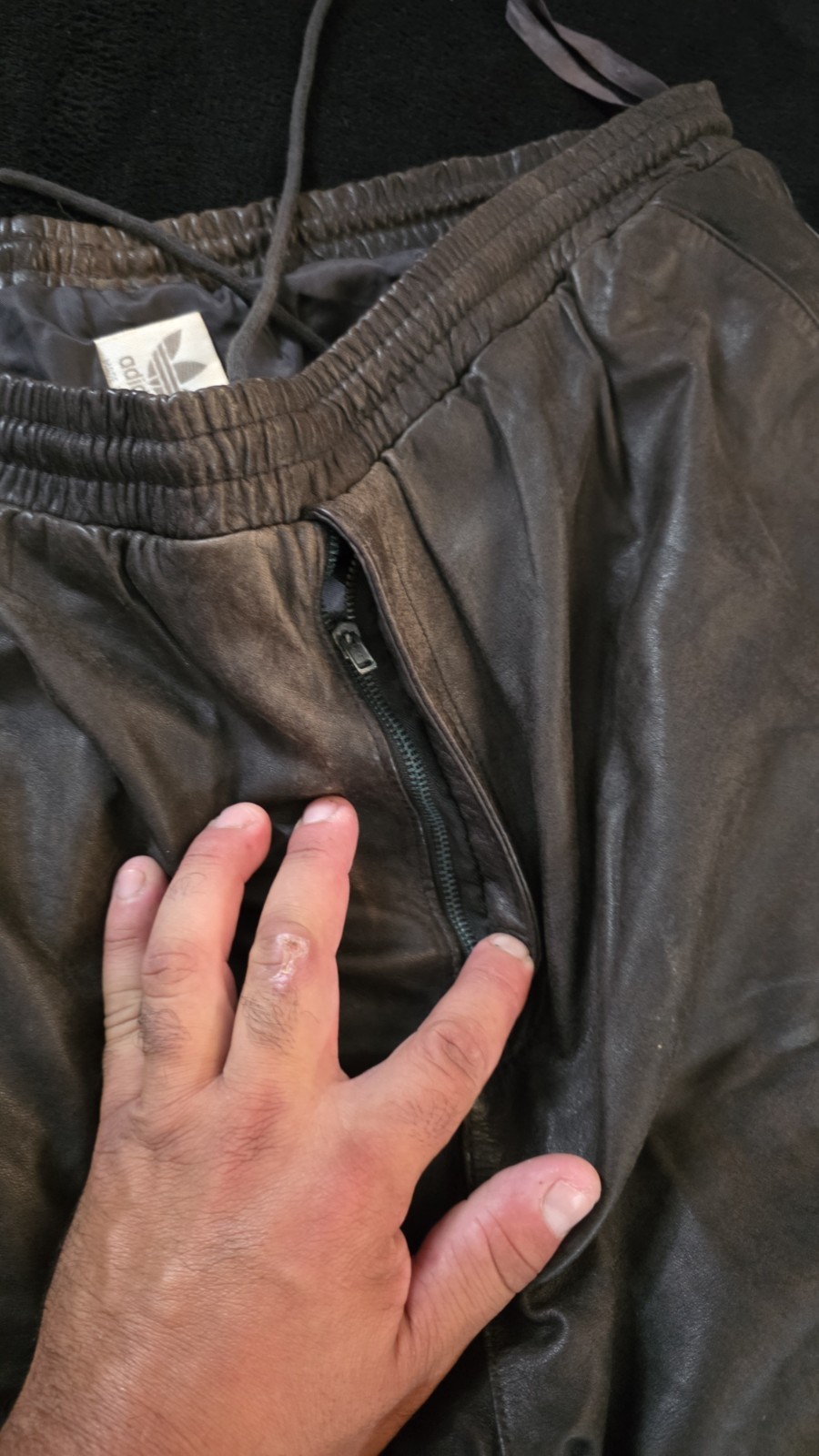 80s Vintage Run DMC leather Adidas Track Suit