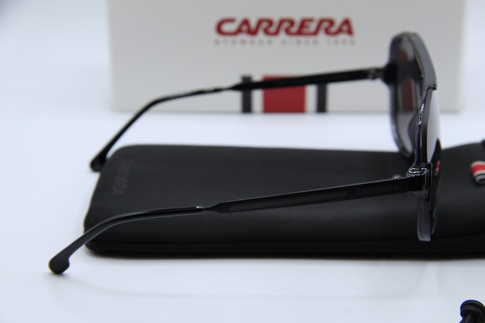NEW CARRERA 1059/S 08AM9 POLARIZED BLACK AUTHENTIC SUNGLASSES W/CASE 64-11