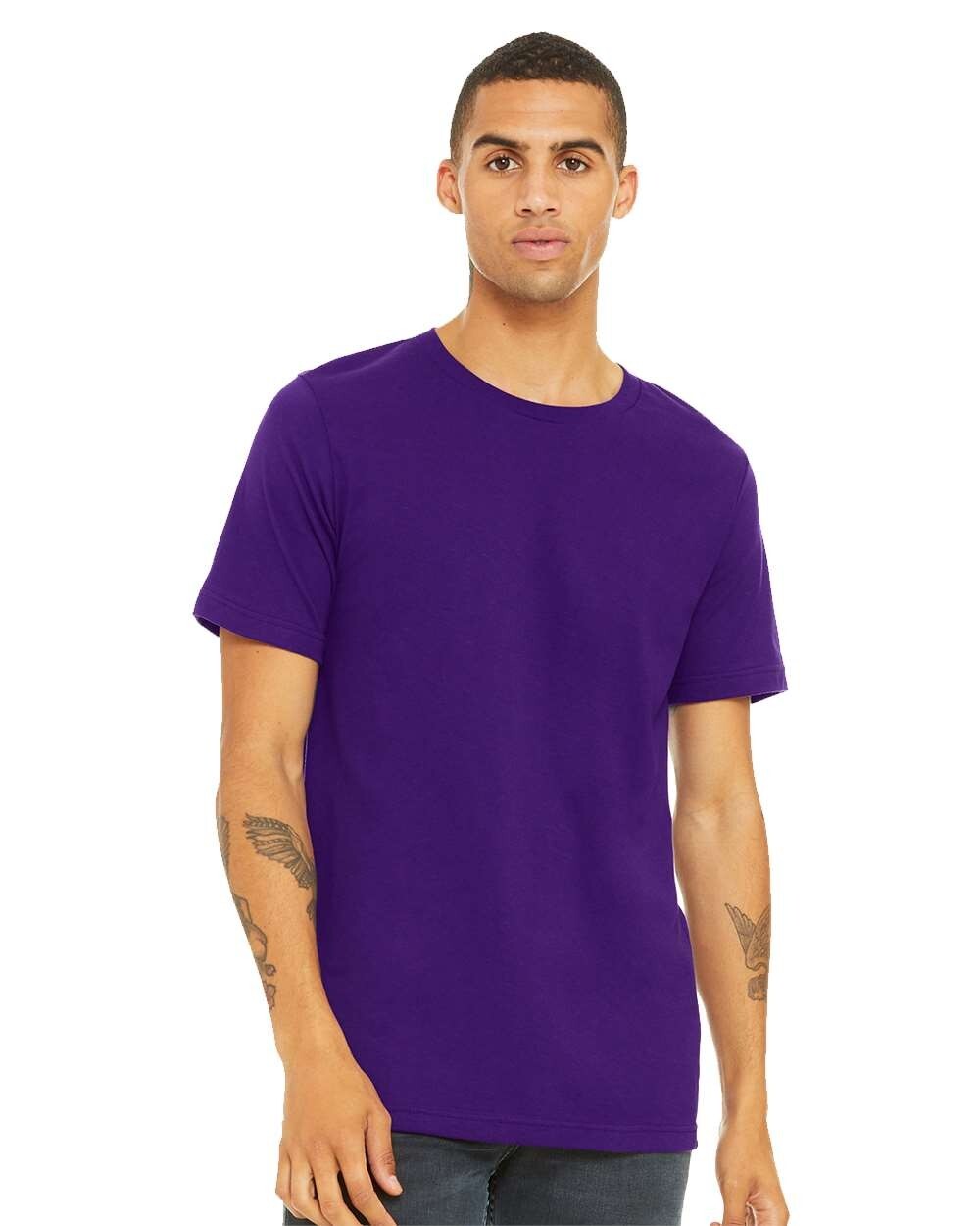 Bella + Canvas 3001C 4XL Team Purple Cotton Jersey Tee Unisex Tshirt