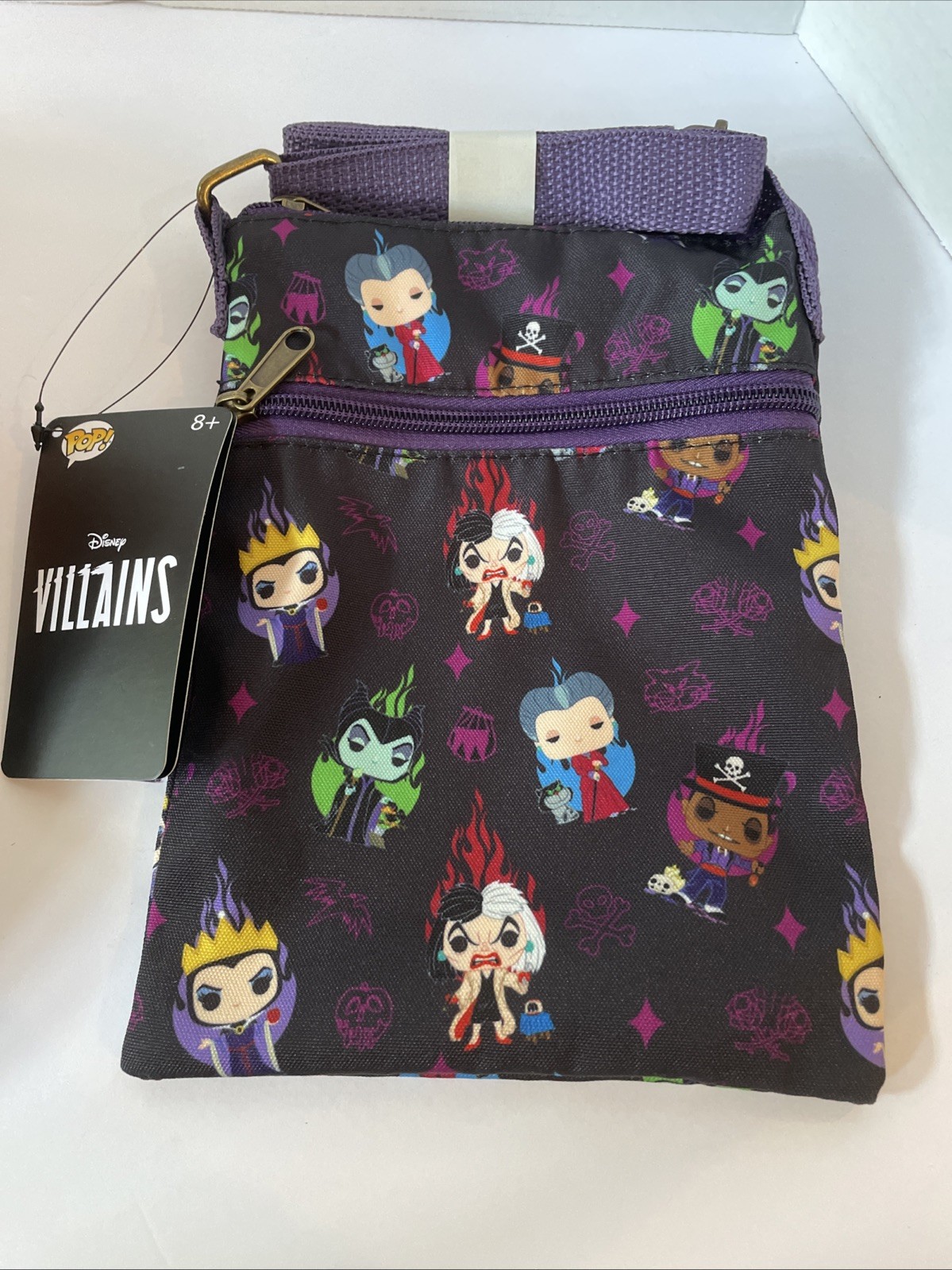 Funko NEW * Disney Villains Passport Bag * 9.5 x 7.75 Inches Fabric Purse