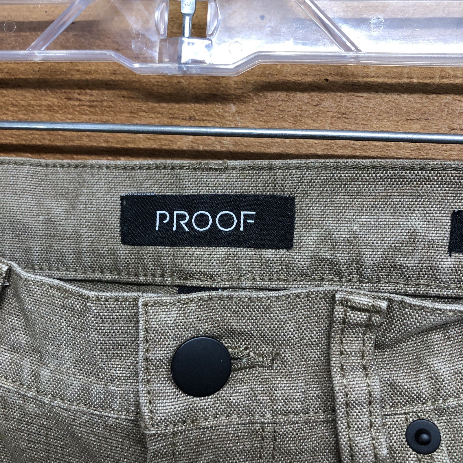 Proof Rover Slim Workwear Pants Mens Size 31×30 Stretch Casual Beige Canvas
