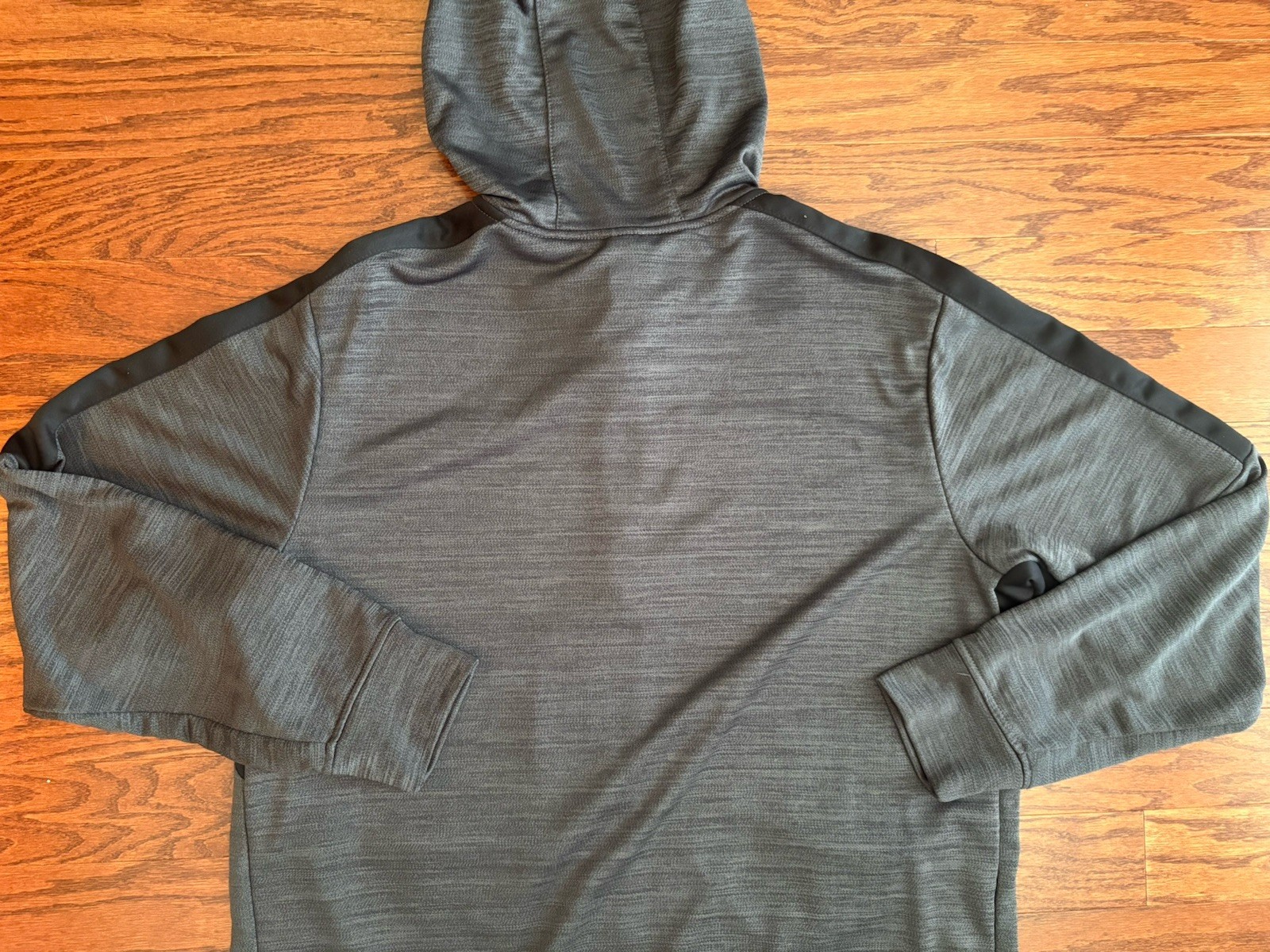 Russell Dri-power 360 full Zip Hoodie Men’s XL Gray Bungee Cord Hood Long Sleeve