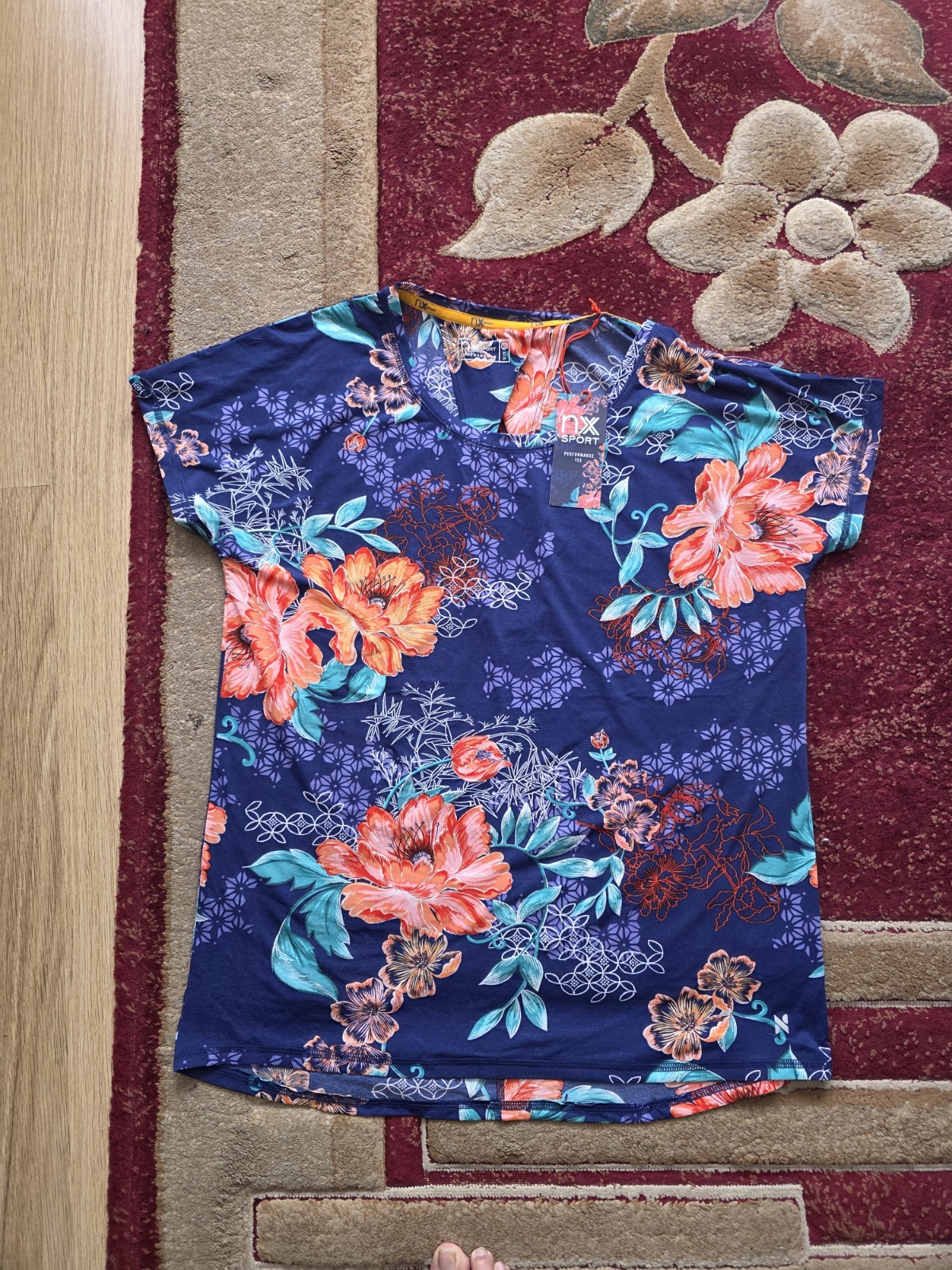 Next Women’sports Performanc Tee Top T-Shirt Short Sleeve Size 12 ,Blue Mix