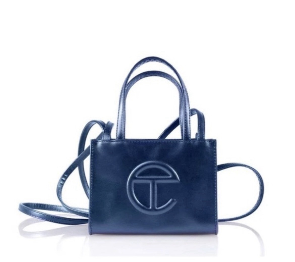Telfar Small Shopping Bag Metallic Cobalt Blue *EUC*