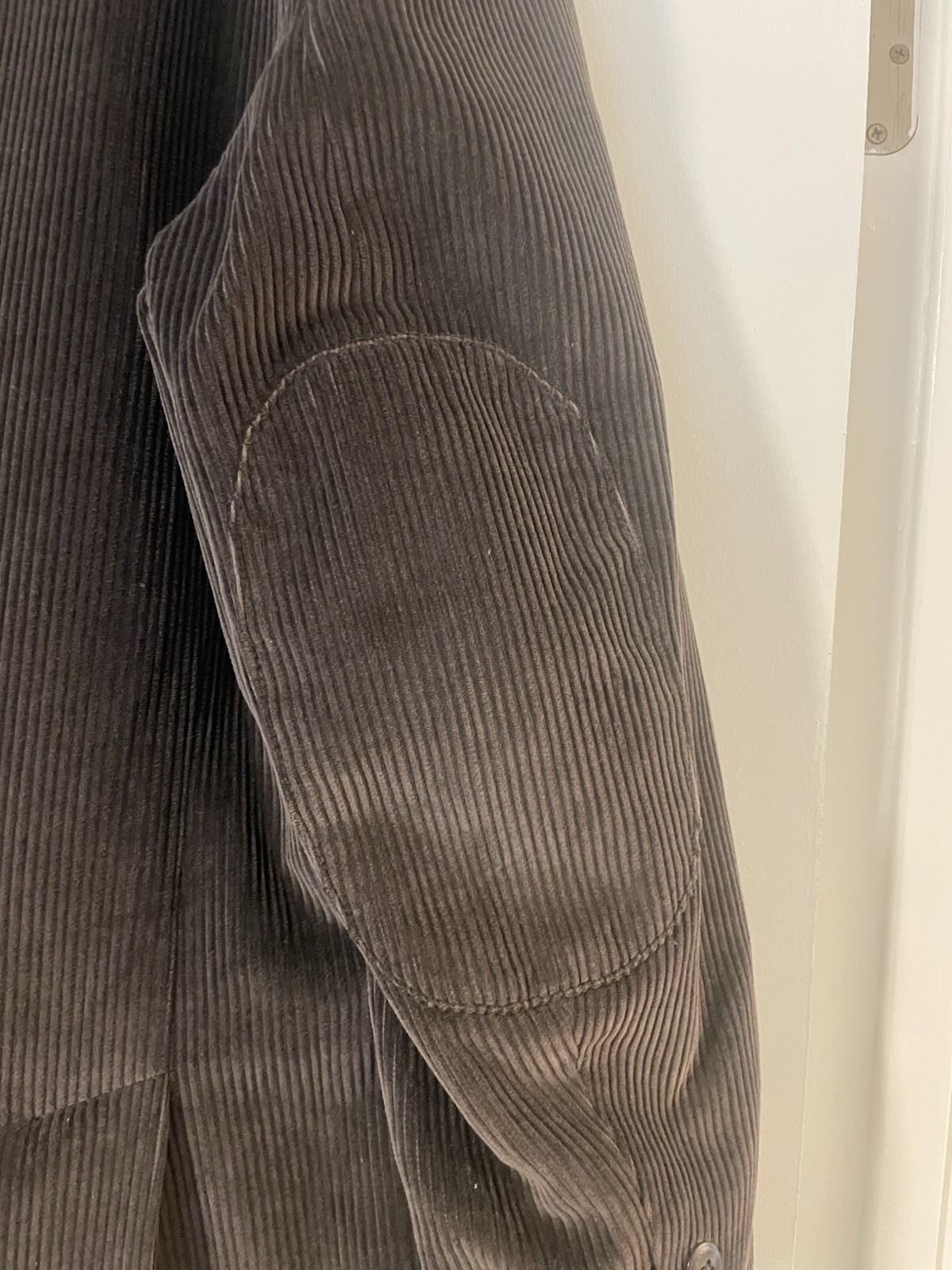 Brooks Brothers Brown Corduroy Blazer. Plaid Lined Elbow Patches.