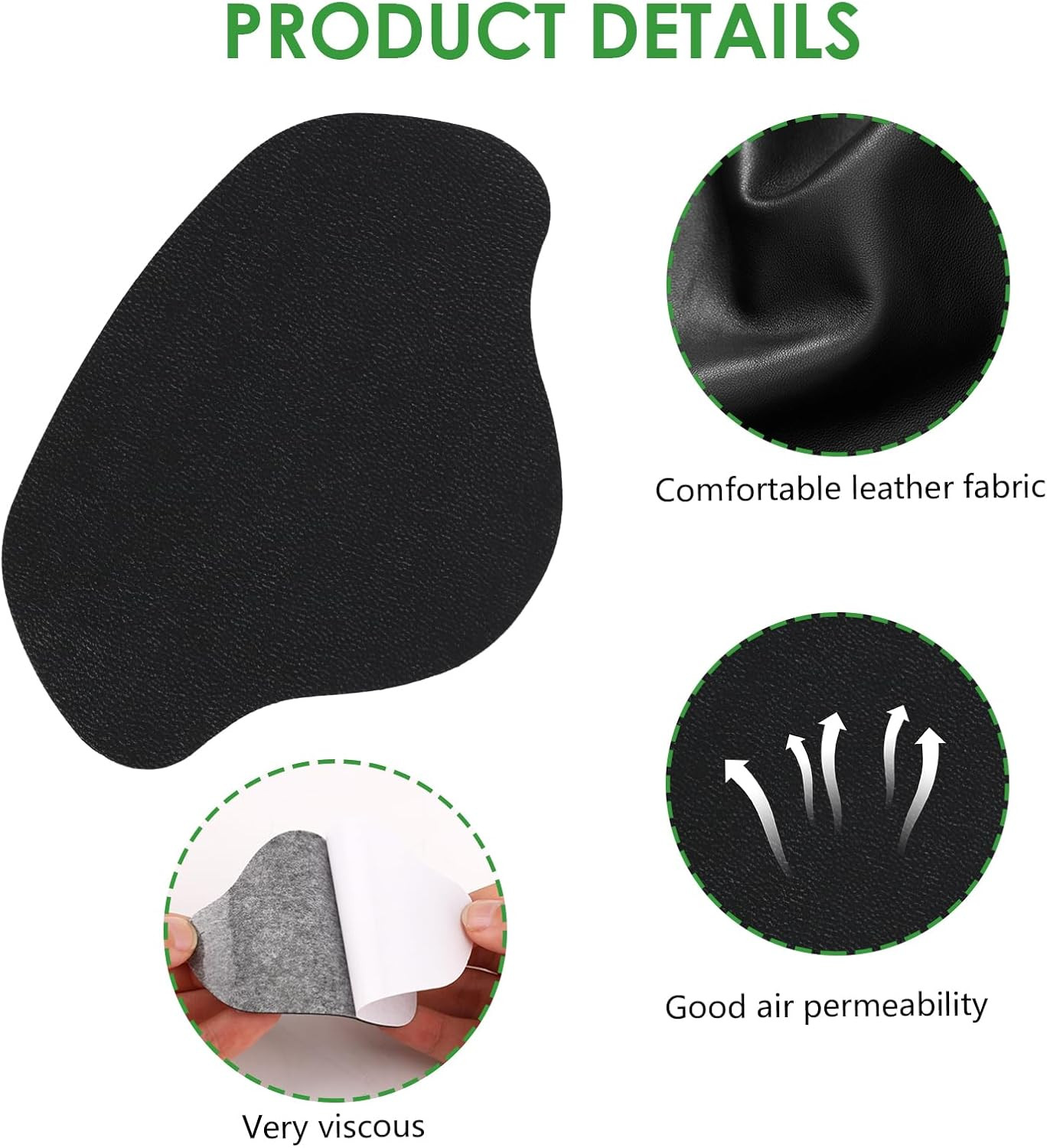 12 Pcs Shoe Heel Repair Patches, Self-Adhesive inside Shoe Hole Patch Kit for Sn