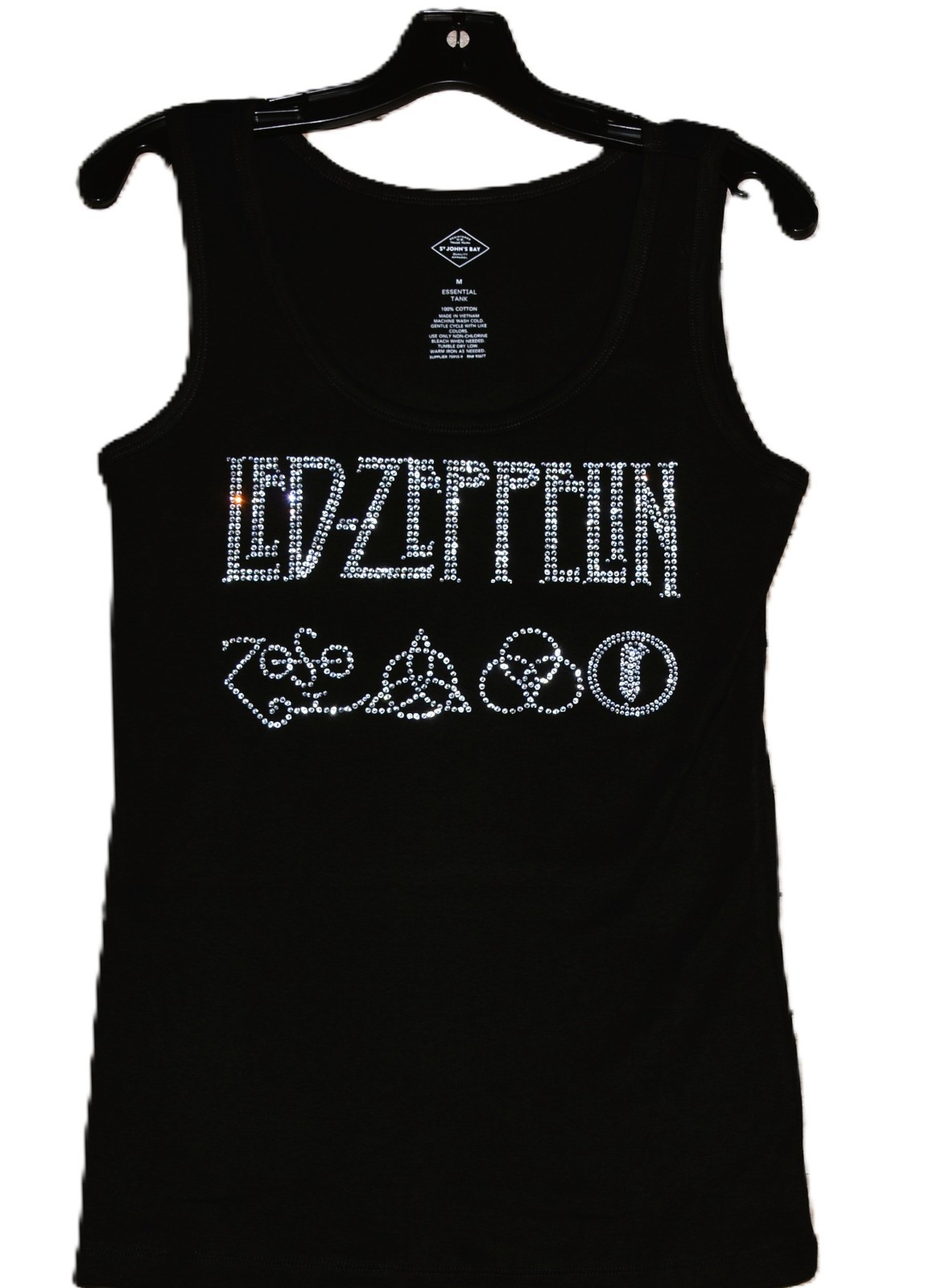 Led Zeppelin rhinestone tank top sizes XS, S, M, L, XL, XXL, 1X, 2X, 3X, 4X,5X