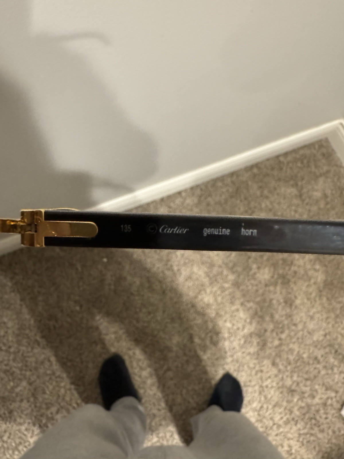 Cartier White Buffalo Horn Sunglasses Gold Brown (White Buffs)