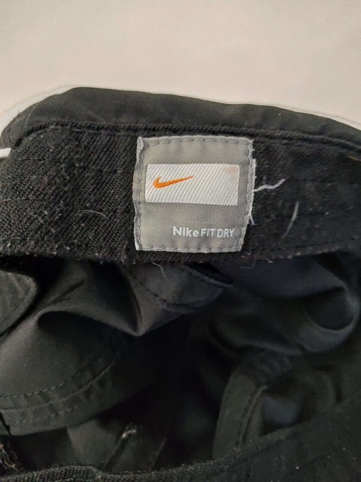 Nike 5 Five Panel Hat Fit Dry Black Single Swoosh RARE Grey Tag 90s vintage