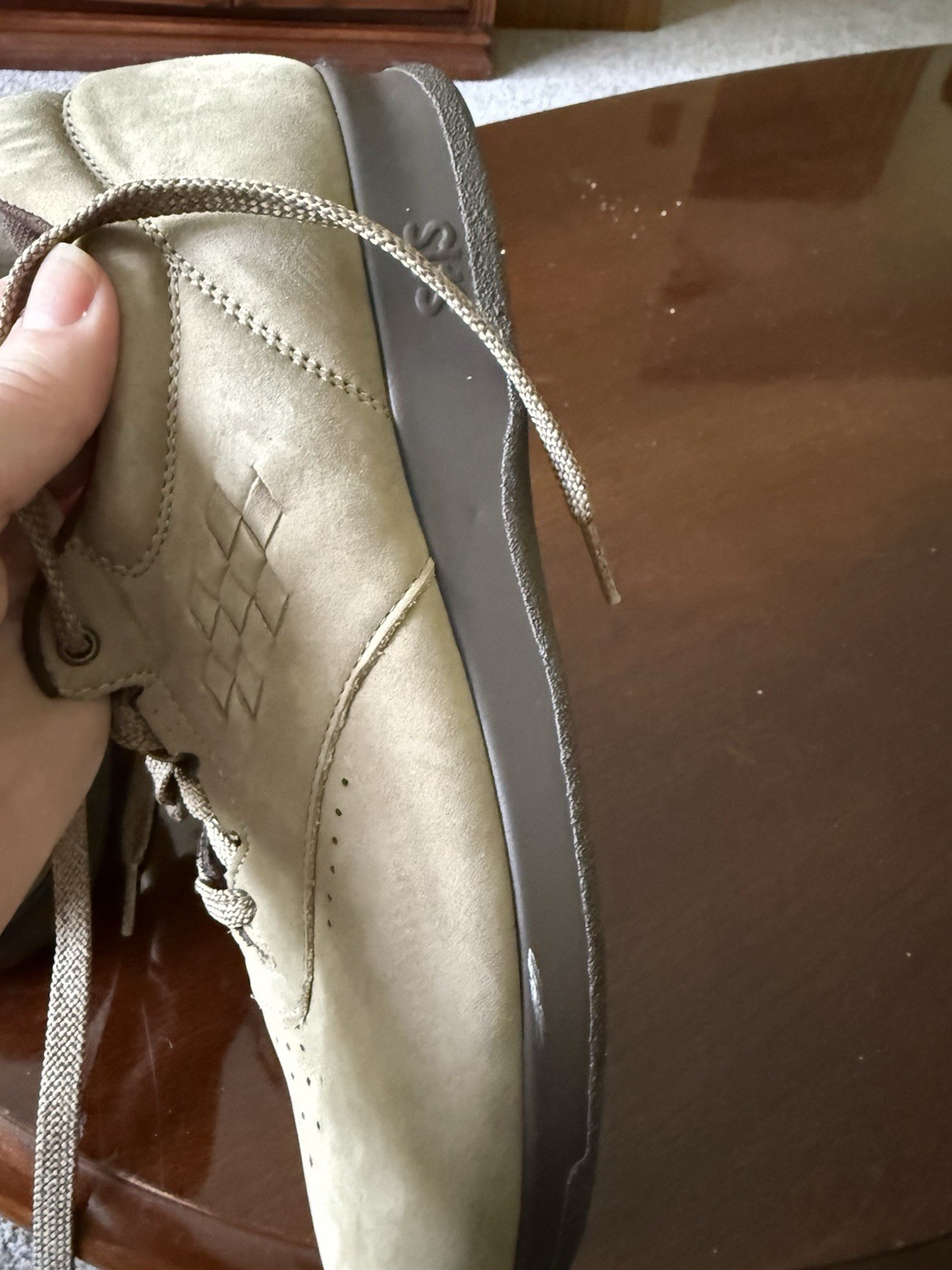 SAS Tripad Comfort Beige Nubuck Lace-Up Cushioned Casual Sneakers US 8.5 woman