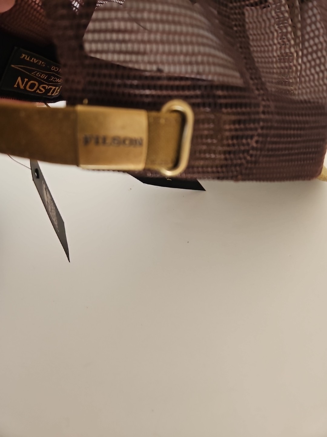 Filson Logger Tin Cloth Mesh Back Cap. Dark Tan.
